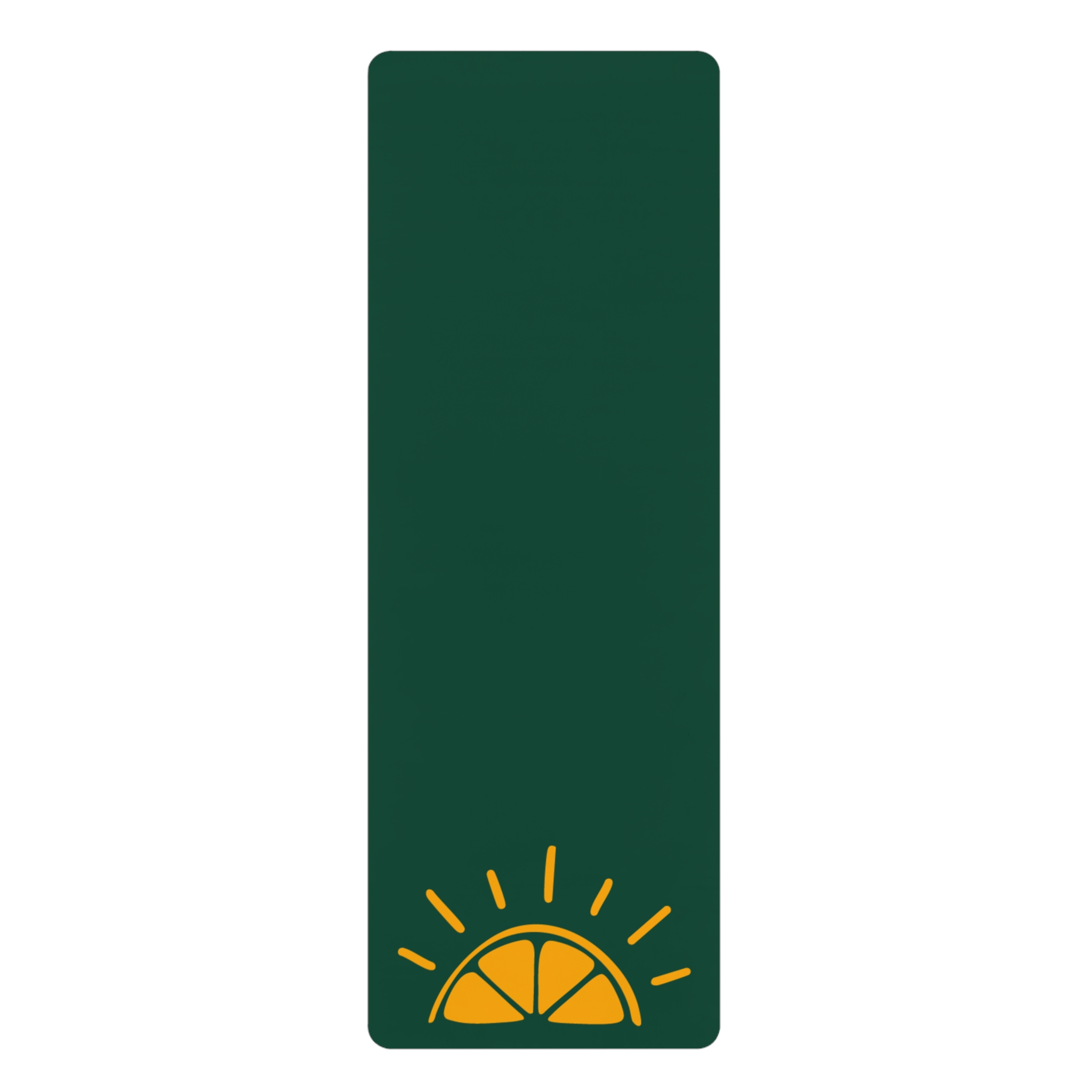 My Best Years Sunrise Logo Rubber Exercise Mat, Dark Green, Non-Slip