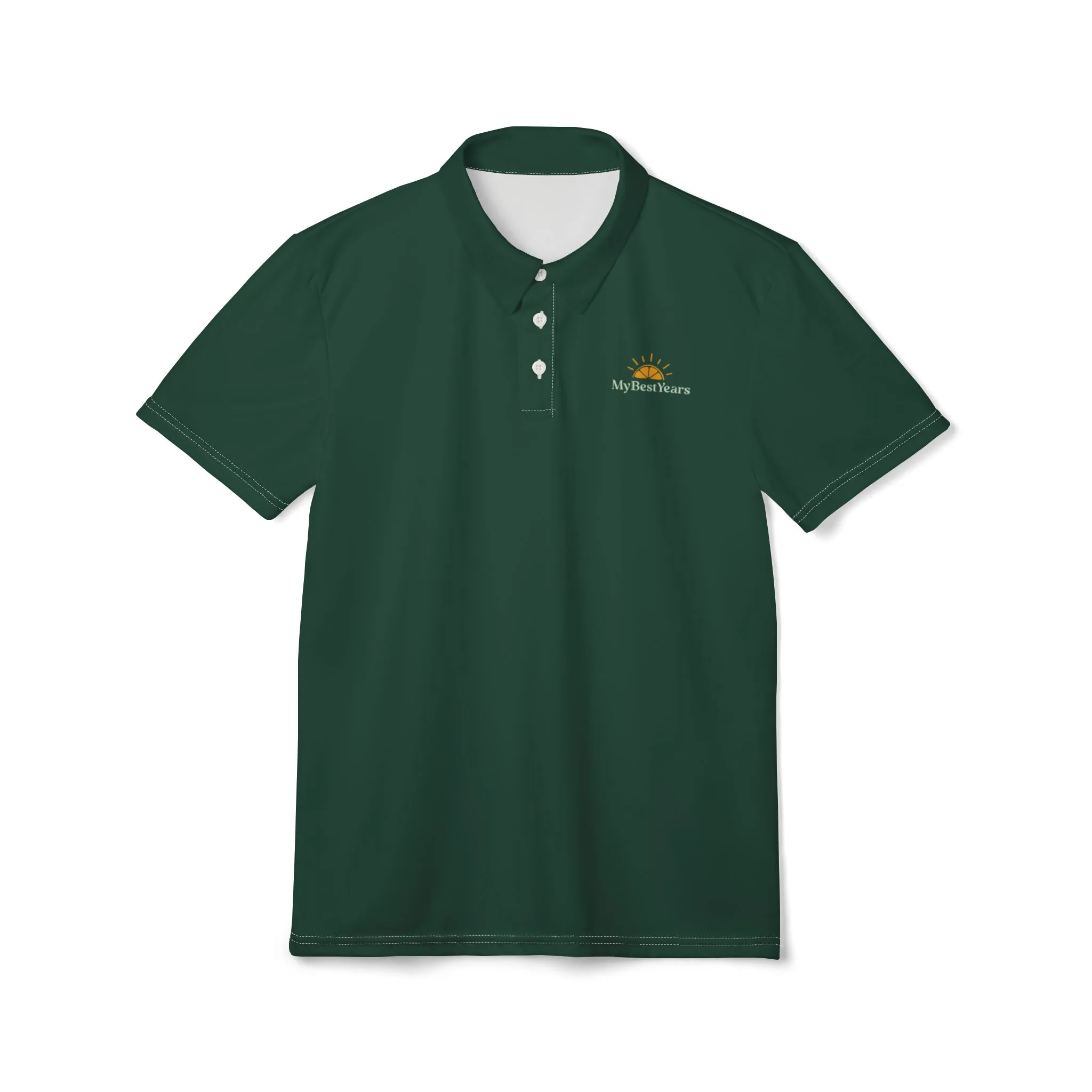 My Best Years Sunrise Logo 2 Embroidered Polo, Dark Green