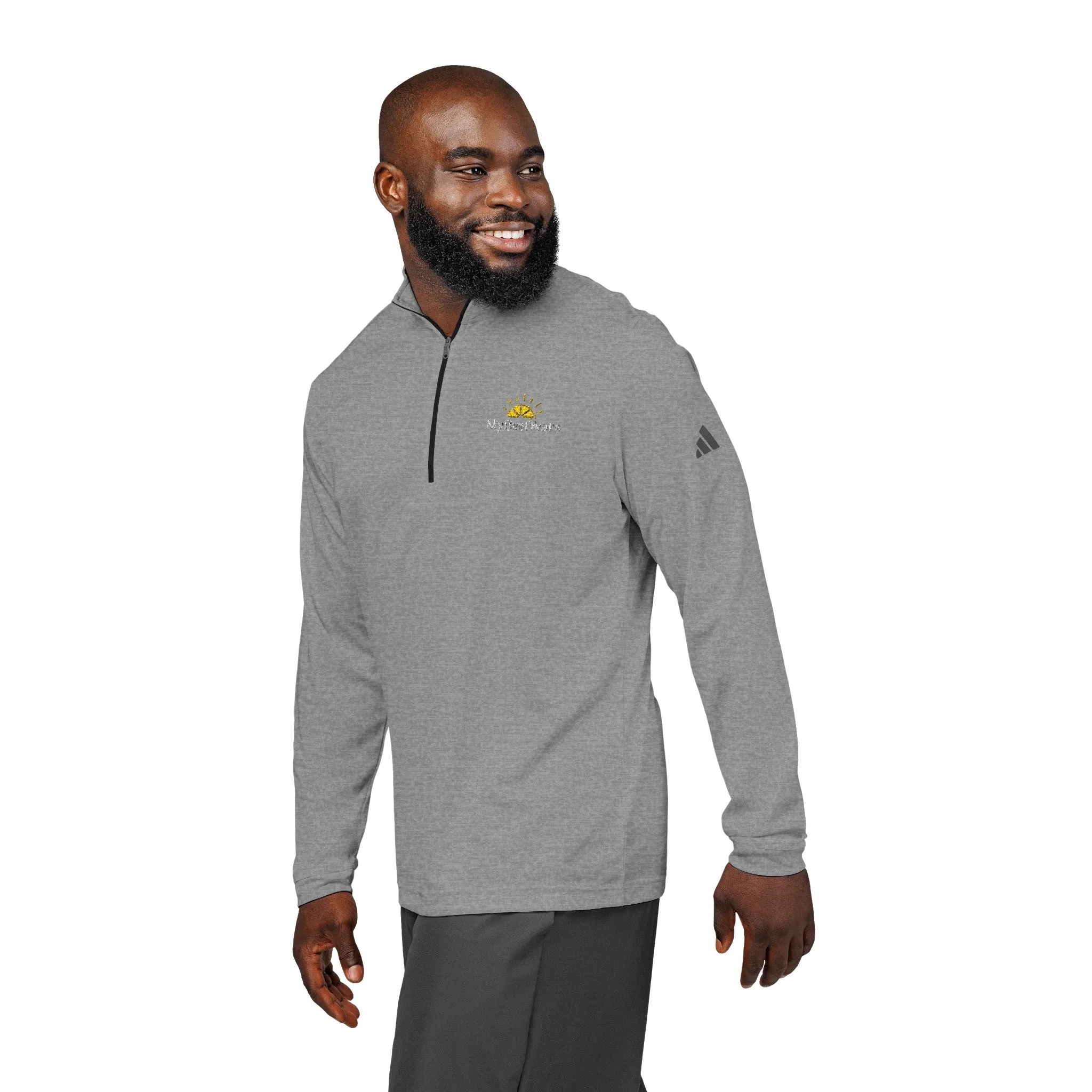 My Best Years Sunshine Logo Adidas Quarter-Zip Pullover | Embroidered Chest Design - Image 4