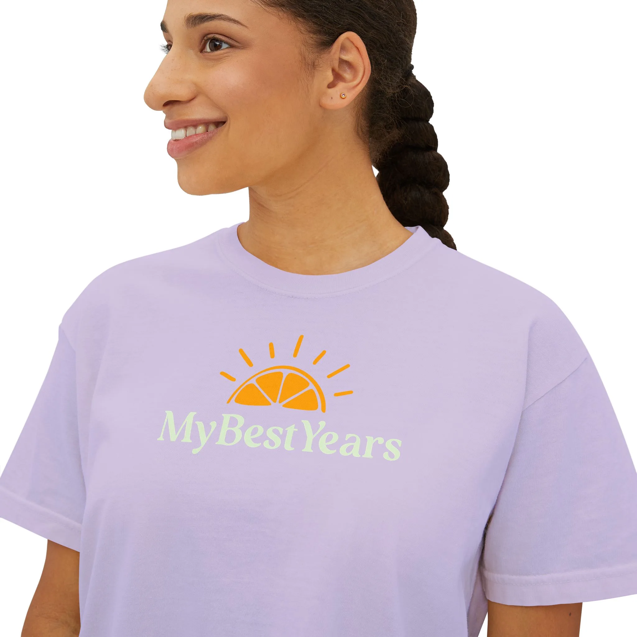 My Best Years Sunrise Logo graphic tee | Boxy Crop Shirt - Image 37