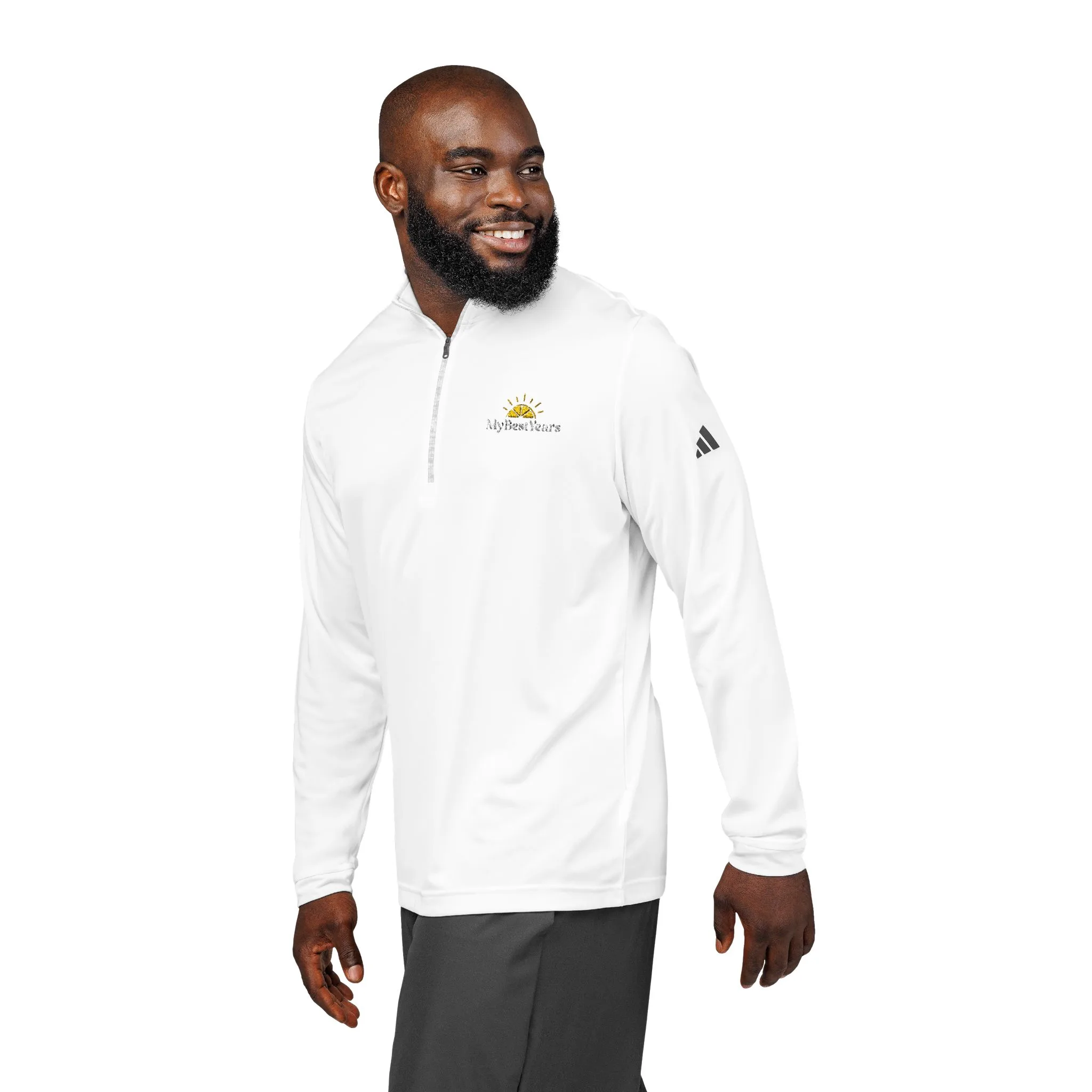 My Best Years Sunshine Logo Adidas Quarter-Zip Pullover | Embroidered Chest Design - Image 8