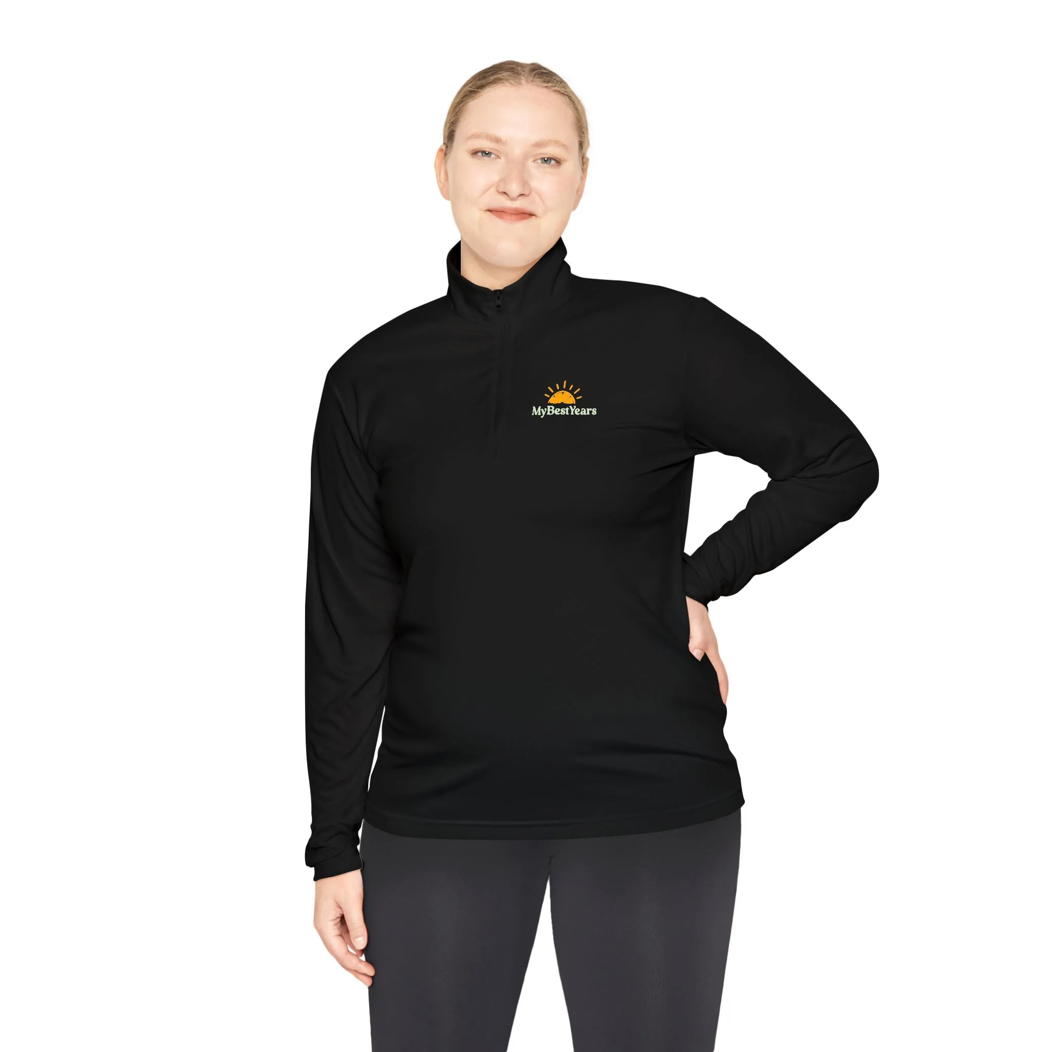 My Best Years Sunrise Logo Quarter-Zip Pullover | Embroidered Chest and Back - Image 3