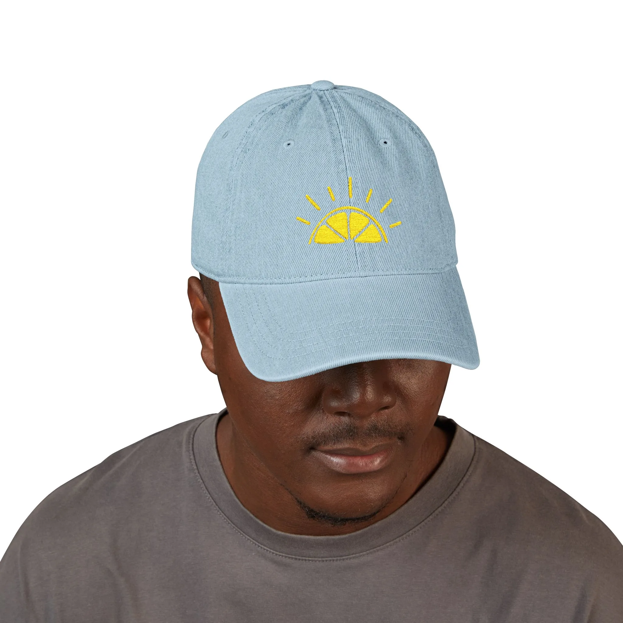 My Best Years unrise Logo Denim Hat | Embroidered Baseball Cap - Image 7