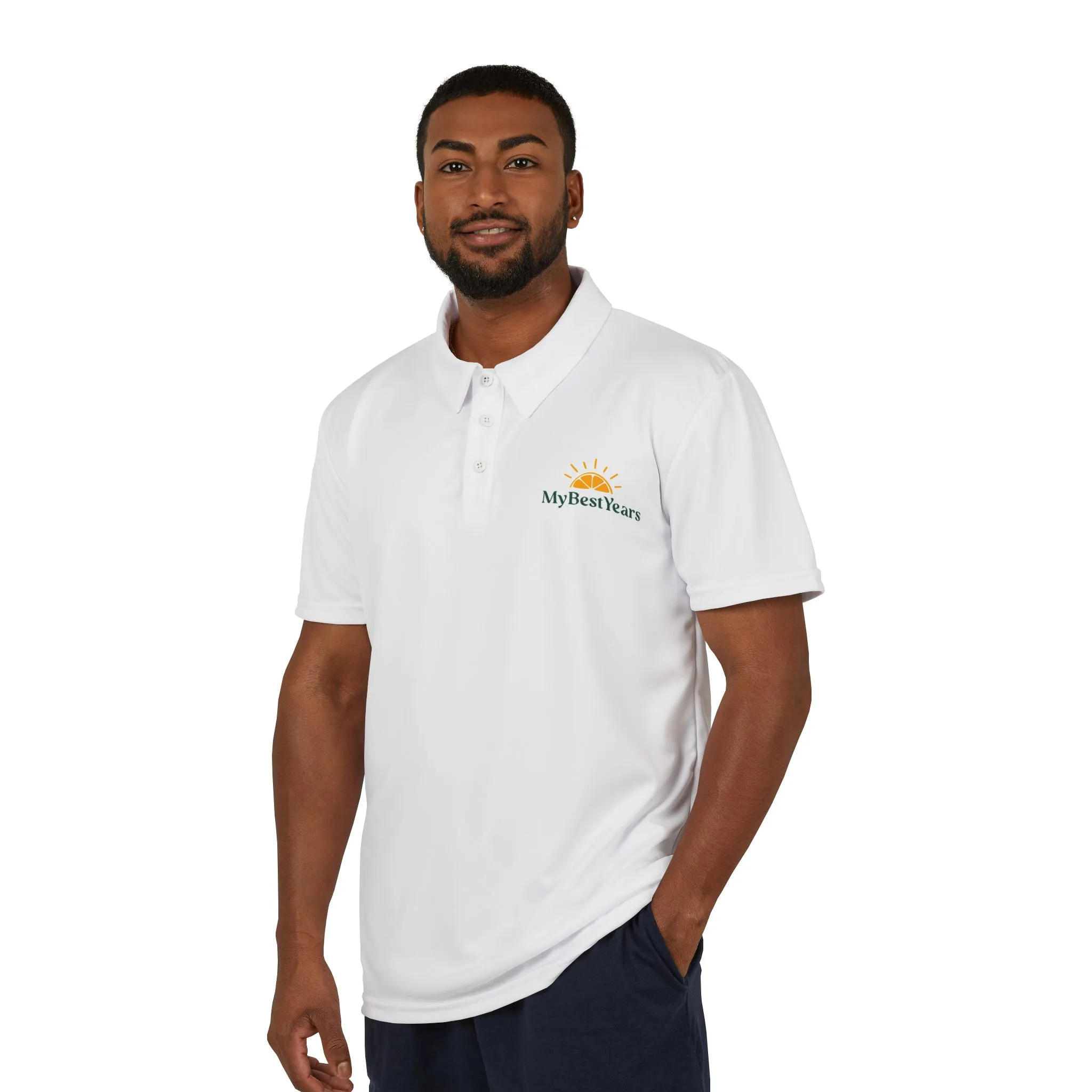My Best Years Sunrise Logo Embroidered Polo, Off White - Image 2