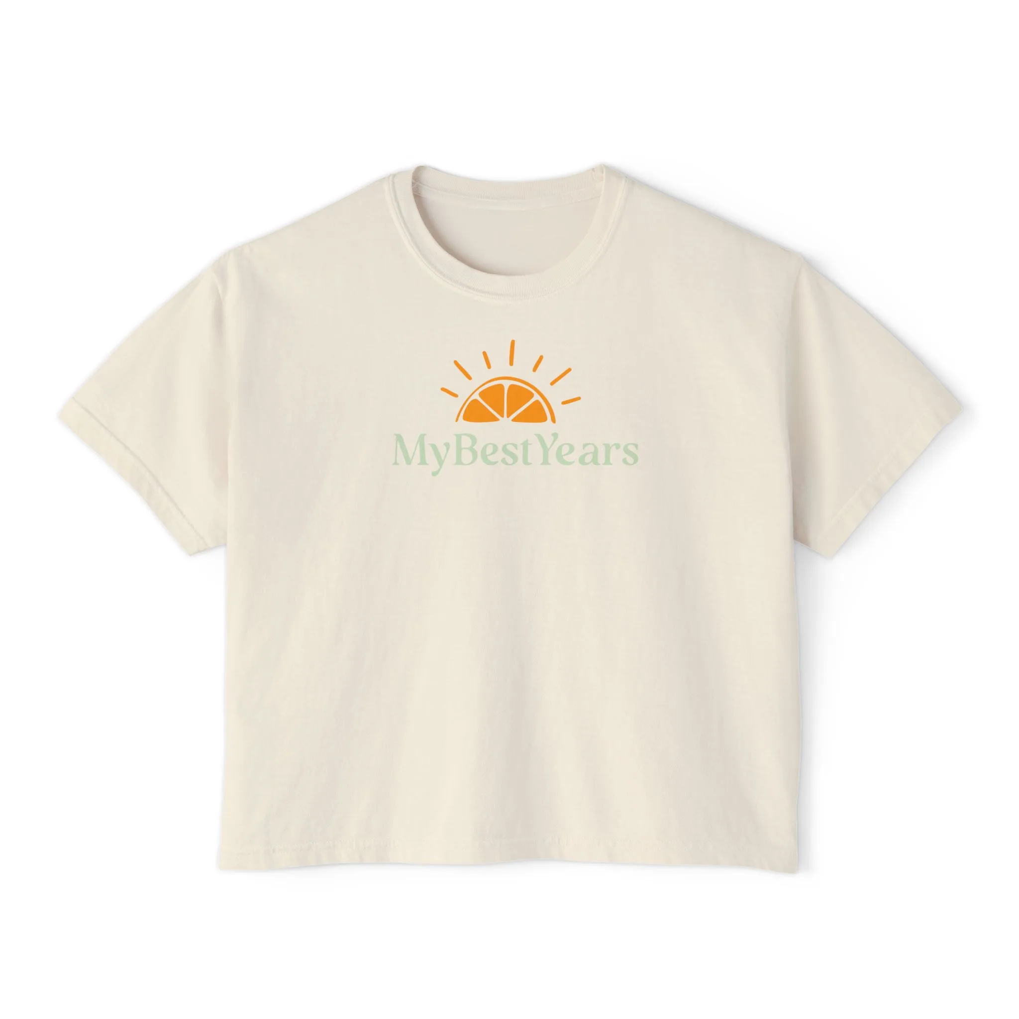 My Best Years Sunrise Logo graphic tee | Boxy Crop Shirt - Image 11