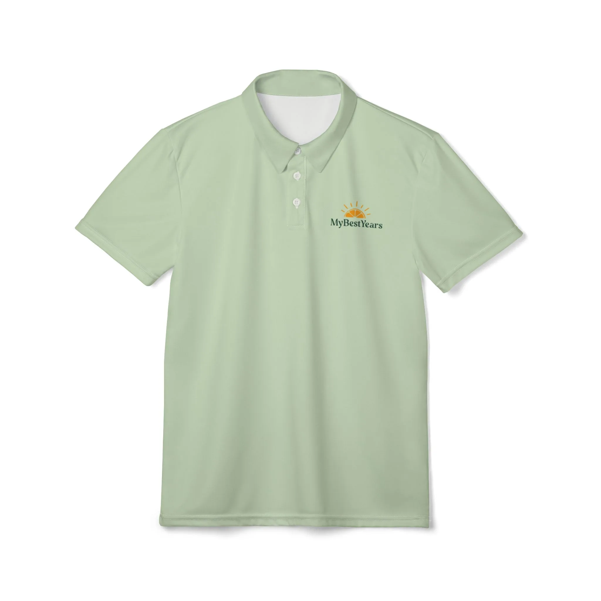 My Best Years Sunrise Logo 2 Embroidered Polo, Light Green