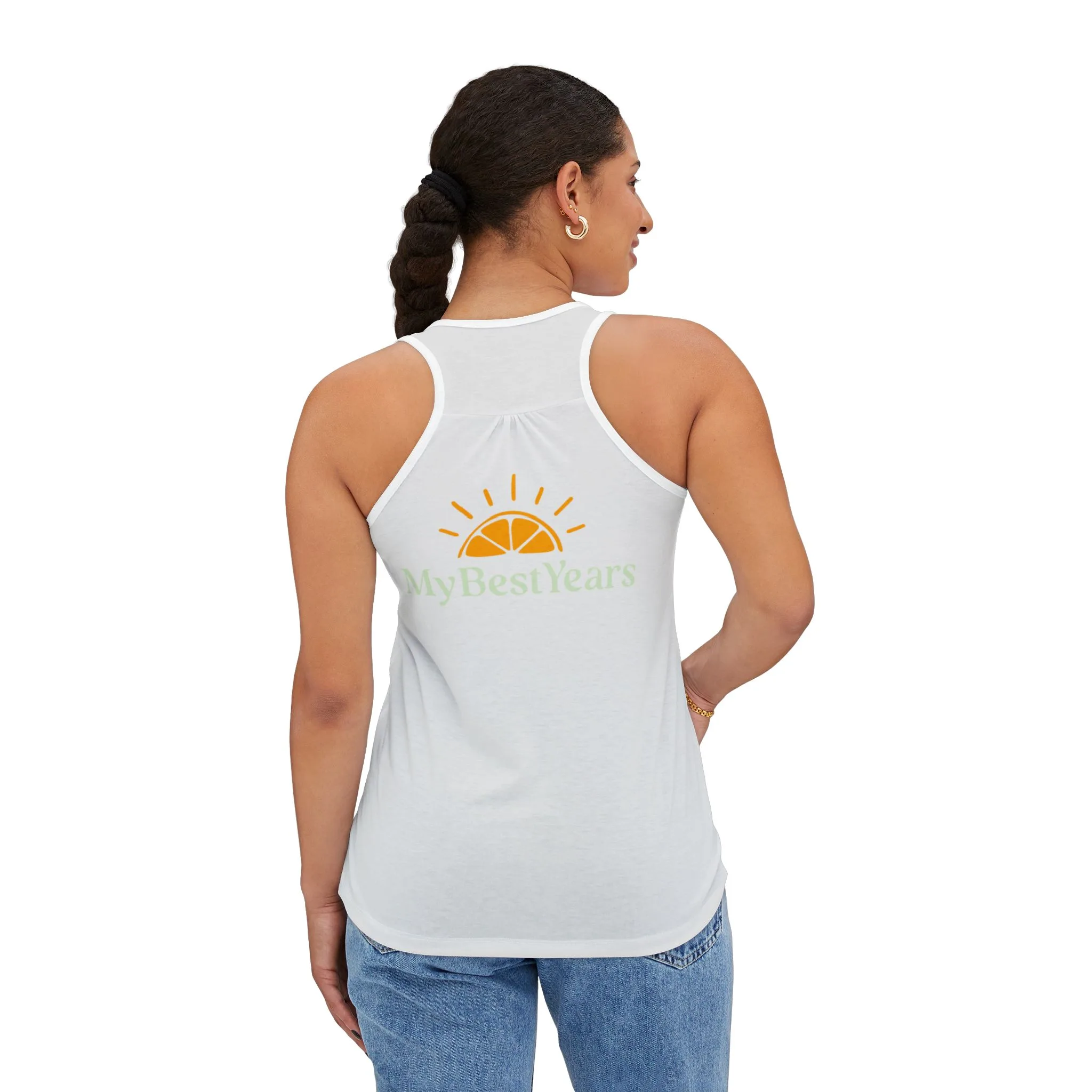My Best Years Sunrise Logo Women's Tank Top, Off White - Image 4