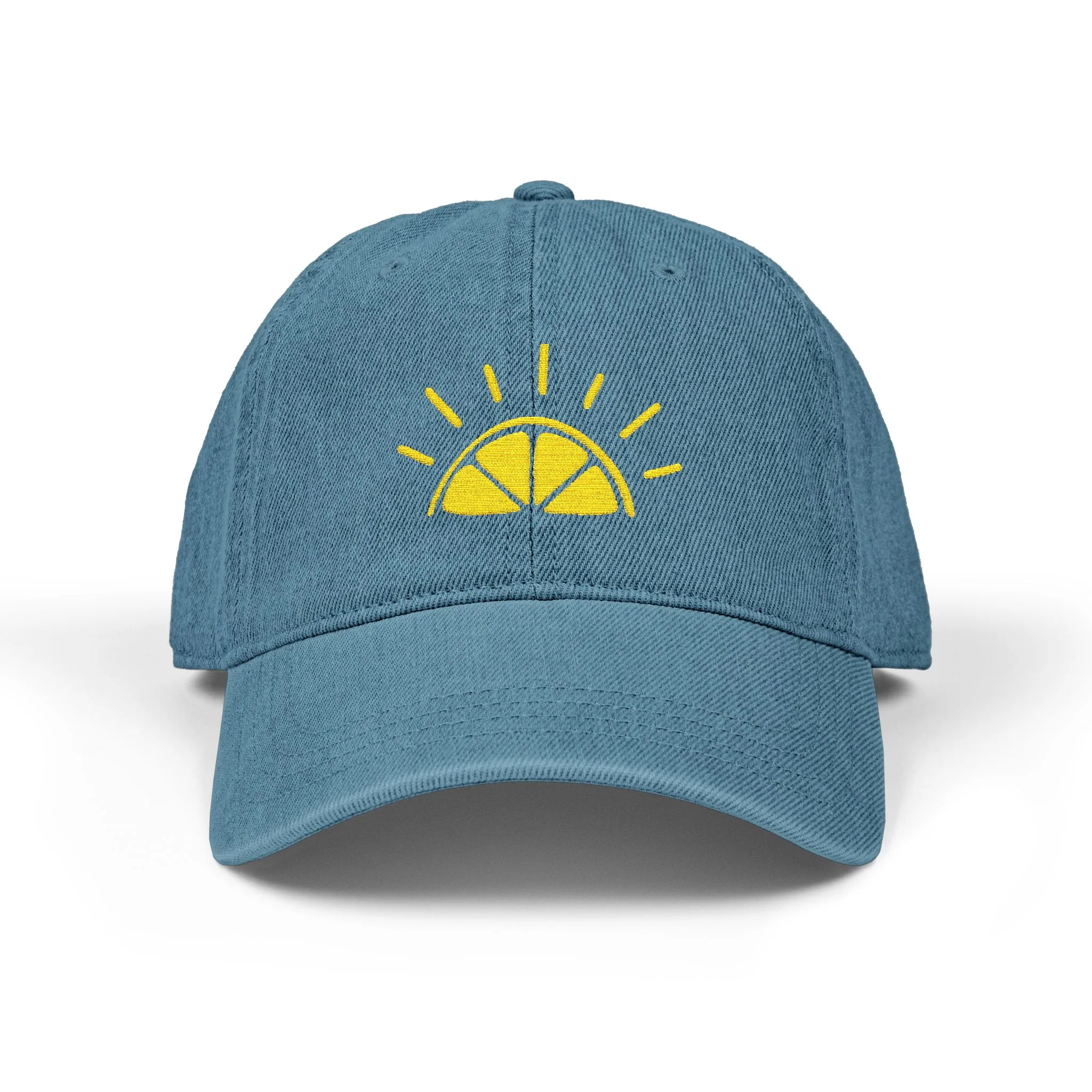 My Best Years unrise Logo Denim Hat | Embroidered Baseball Cap - Image 9