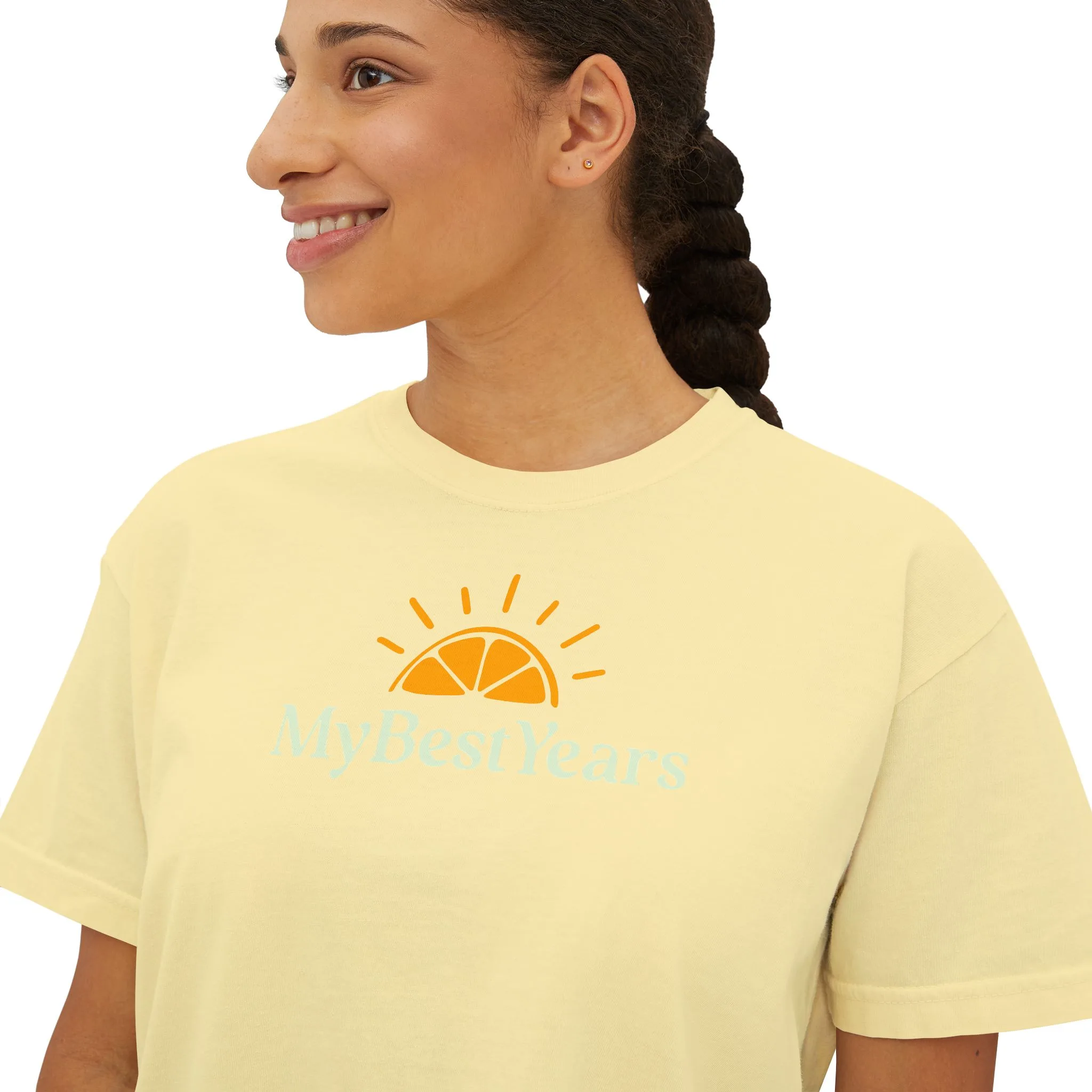 My Best Years Sunrise Logo graphic tee | Boxy Crop Shirt - Image 22