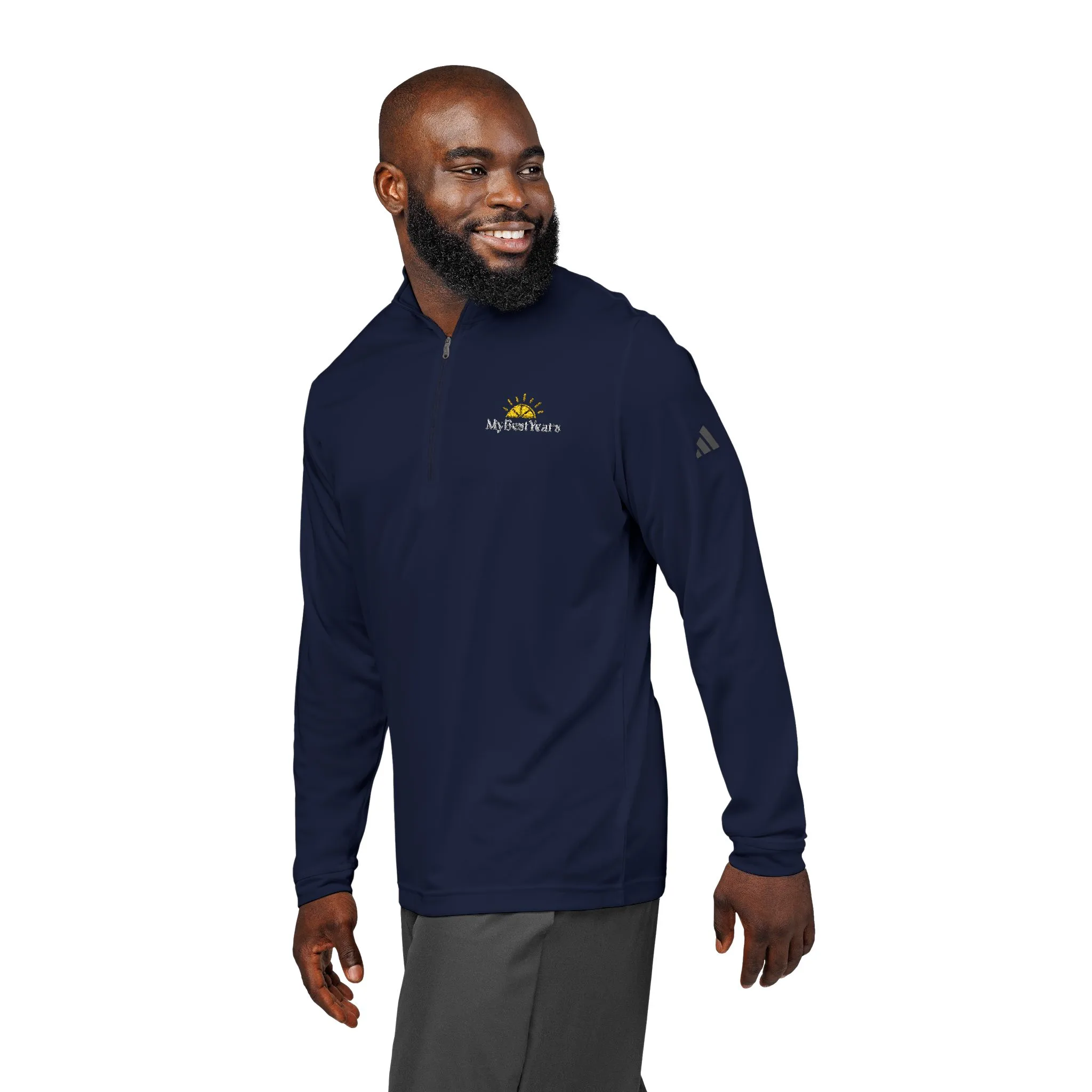 My Best Years Sunshine Logo Adidas Quarter-Zip Pullover | Embroidered Chest Design - Image 12