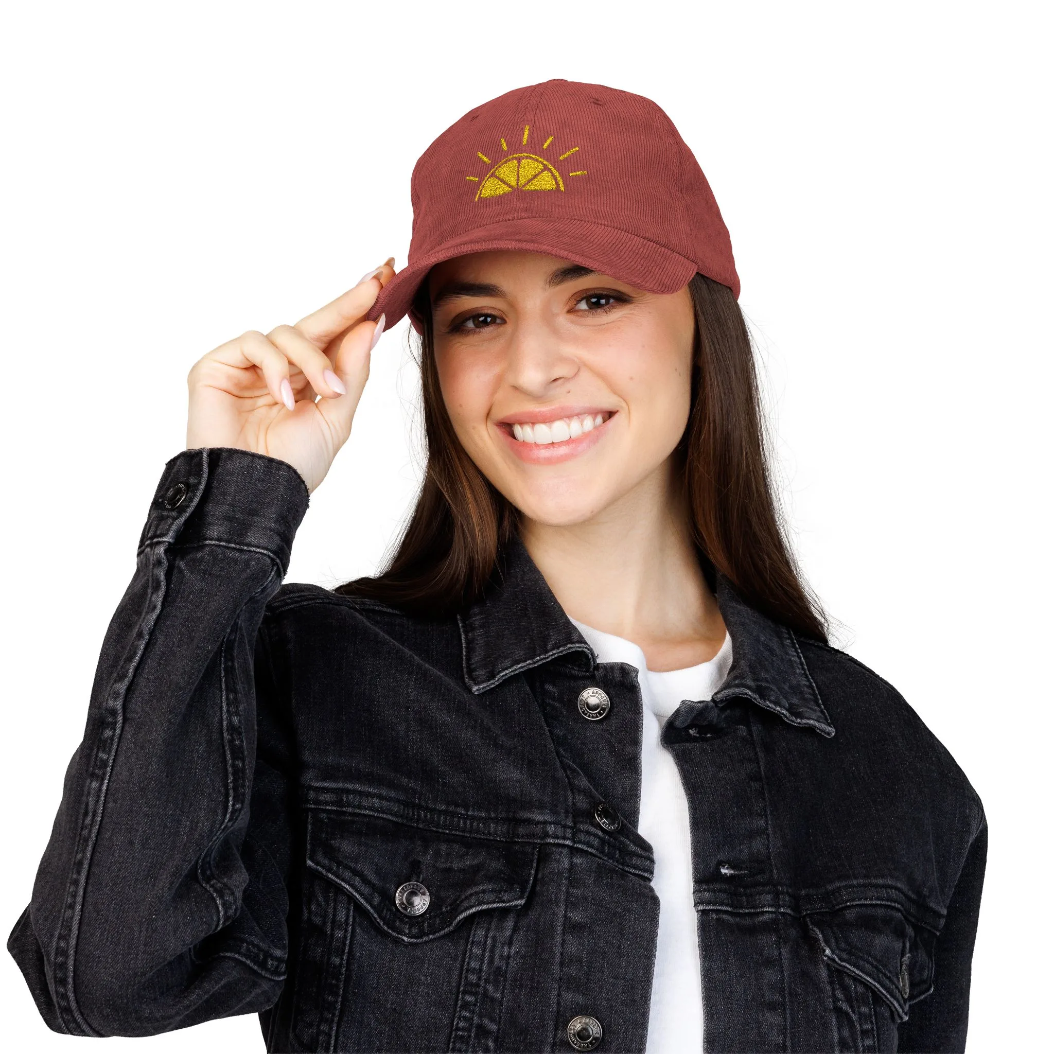 My Best Years Sunrise Logo Embroidery Cap | Vintage Corduroy Adjustable Hat - Image 4