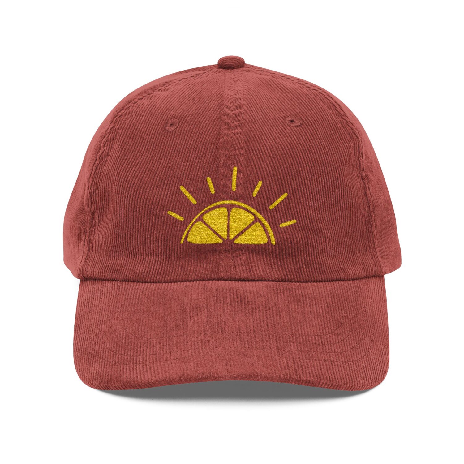 My Best Years Sunrise Logo Embroidery Cap | Vintage Corduroy Adjustable Hat