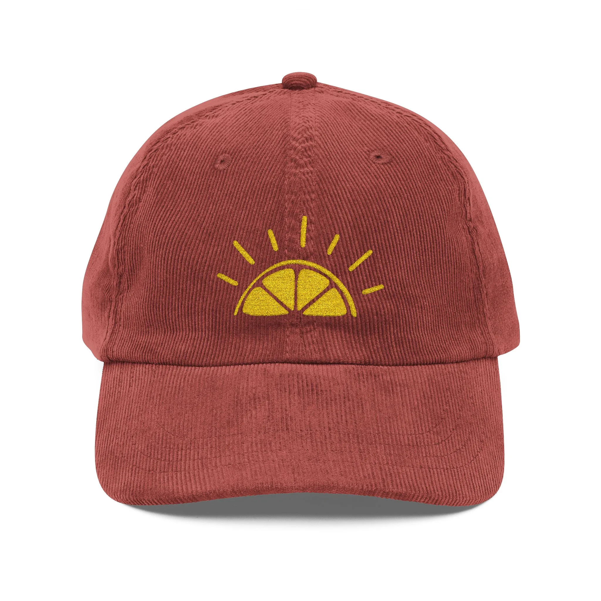 My Best Years Sunrise Logo Embroidery Cap | Vintage Corduroy Adjustable Hat
