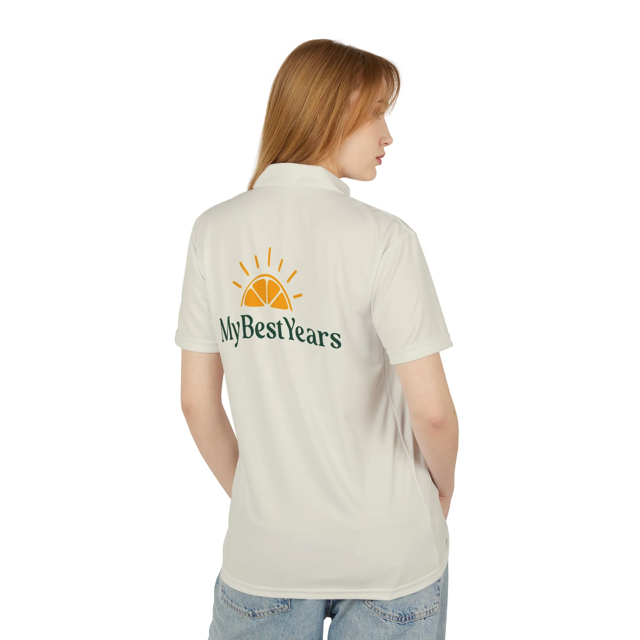 My Best Years Sunrise Logo Embroidered Polo, Beige - Image 3