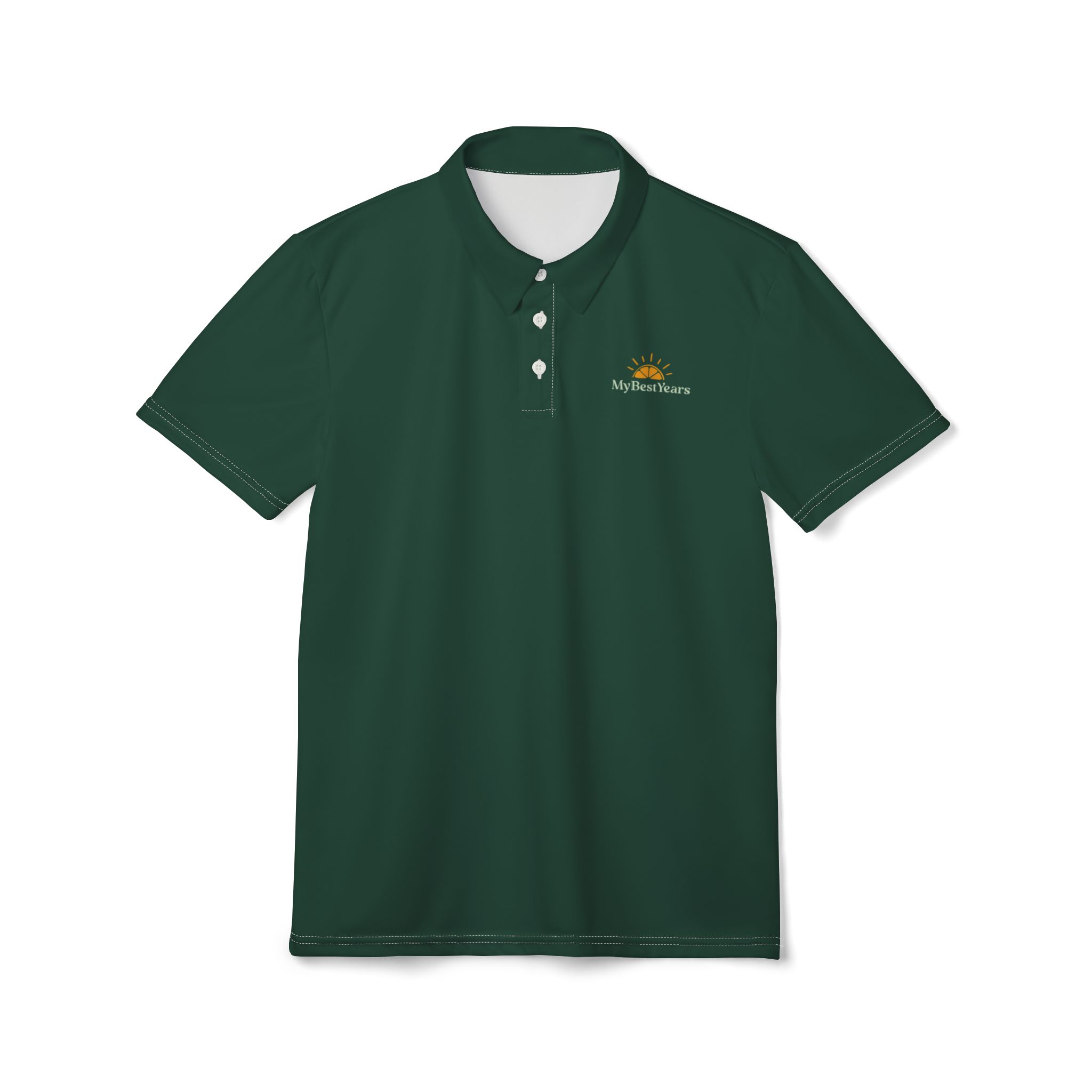 My Best Years Sunrise Logo Embroidered Polo, Dark Green