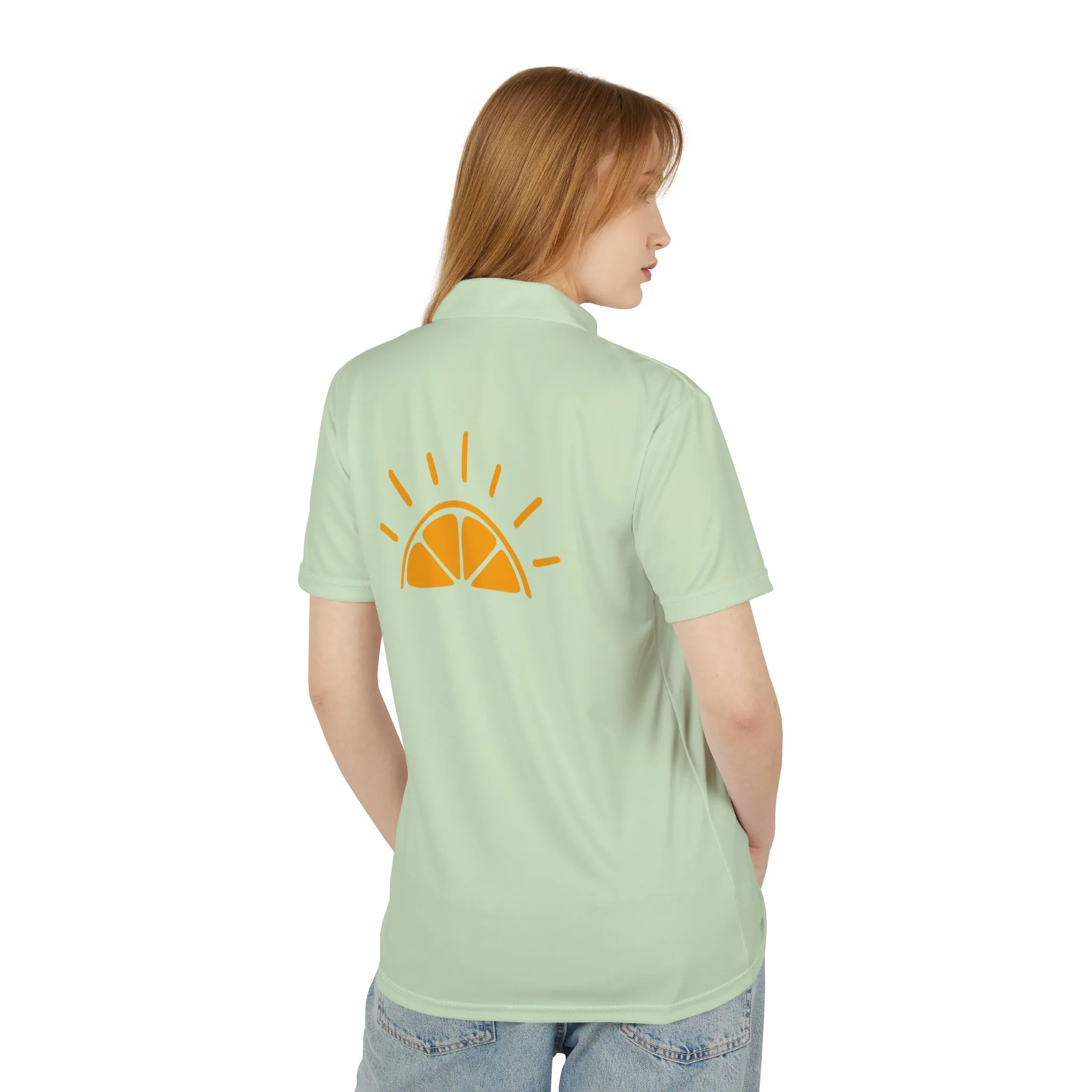 My Best Years Sunrise Logo 2 Embroidered Polo, Light Green - Image 3