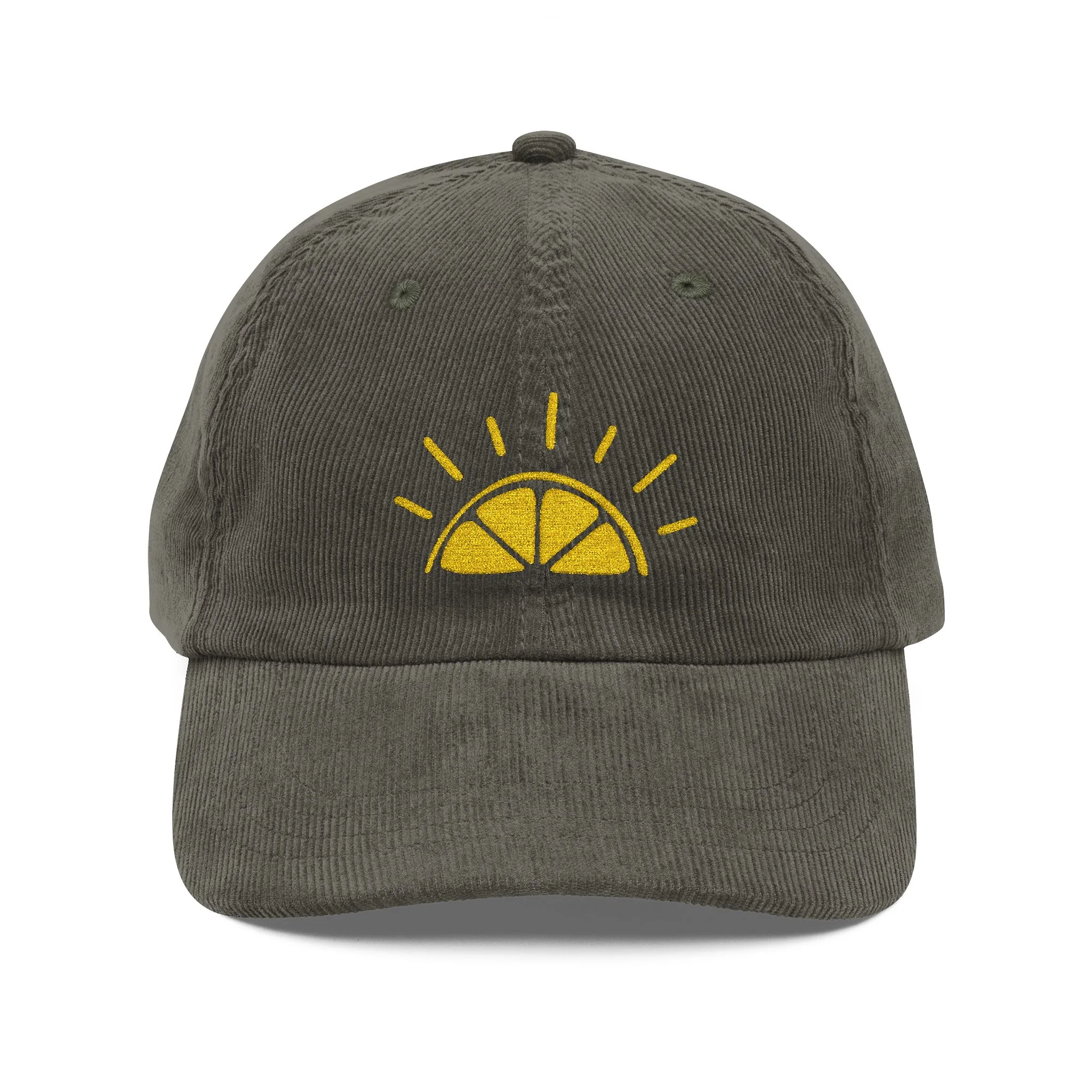 My Best Years Sunrise Logo Embroidery Cap | Vintage Corduroy Adjustable Hat - Image 5