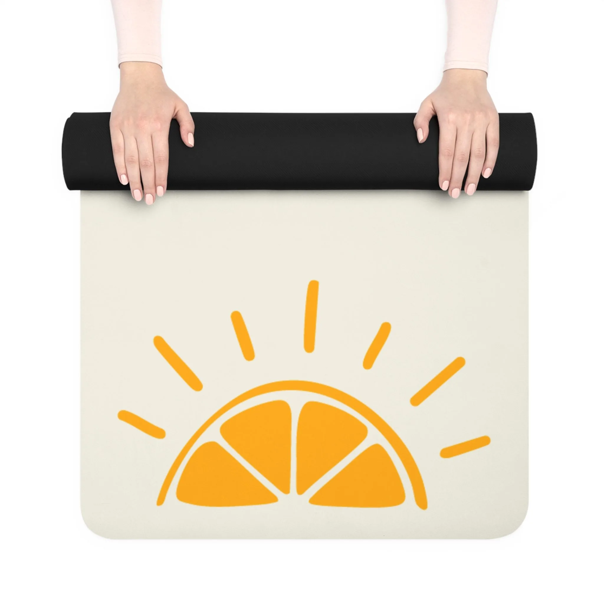 My Best Years Sunrise Logo Rubber Exercise Mat, Beige, Non-Slip - Image 3
