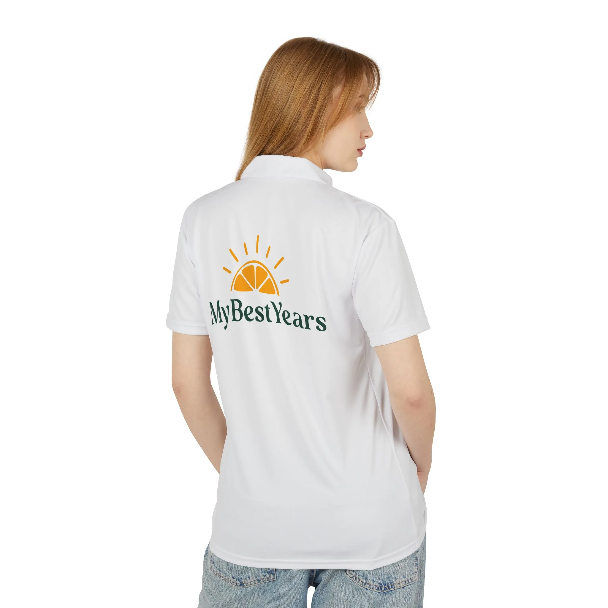 My Best Years Sunrise Logo Embroidered Polo, Off White - Image 3