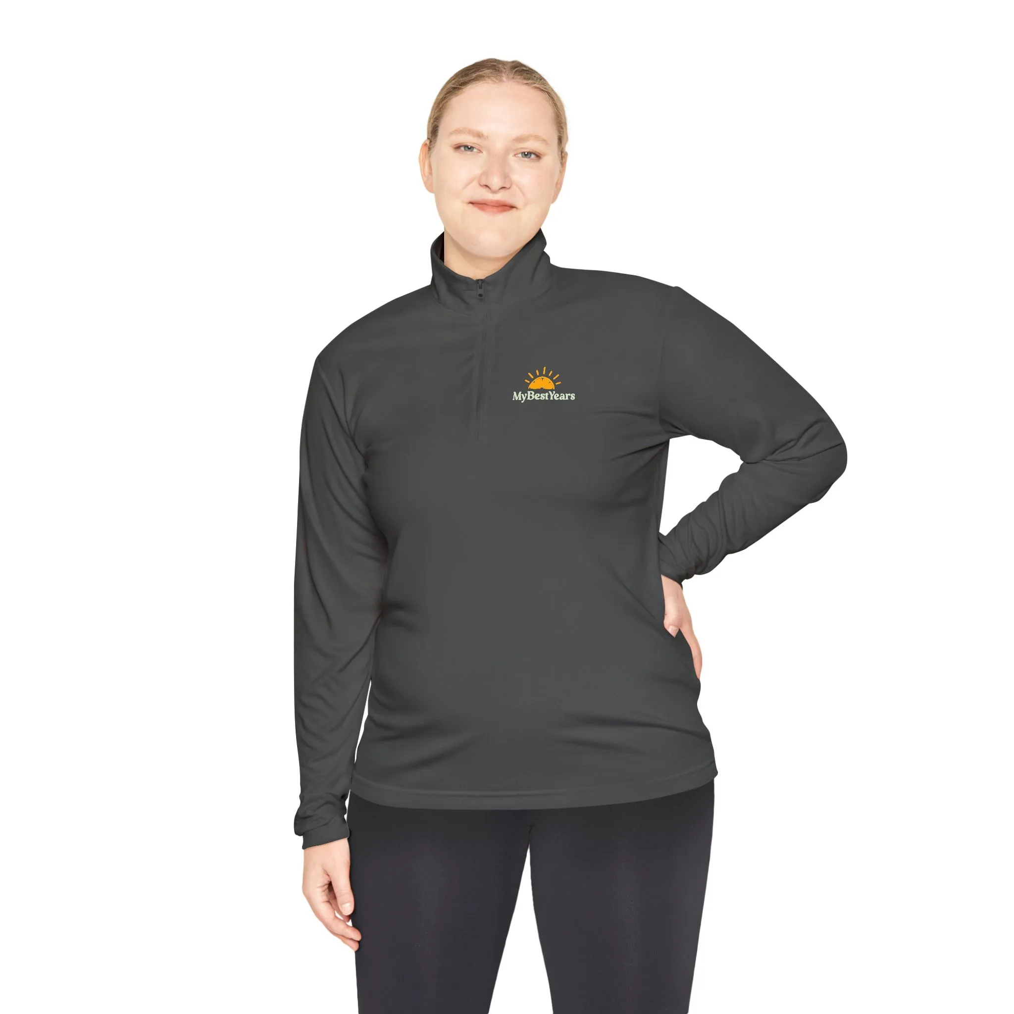 My Best Years Sunrise Logo Quarter-Zip Pullover | Embroidered Chest and Back - Image 11