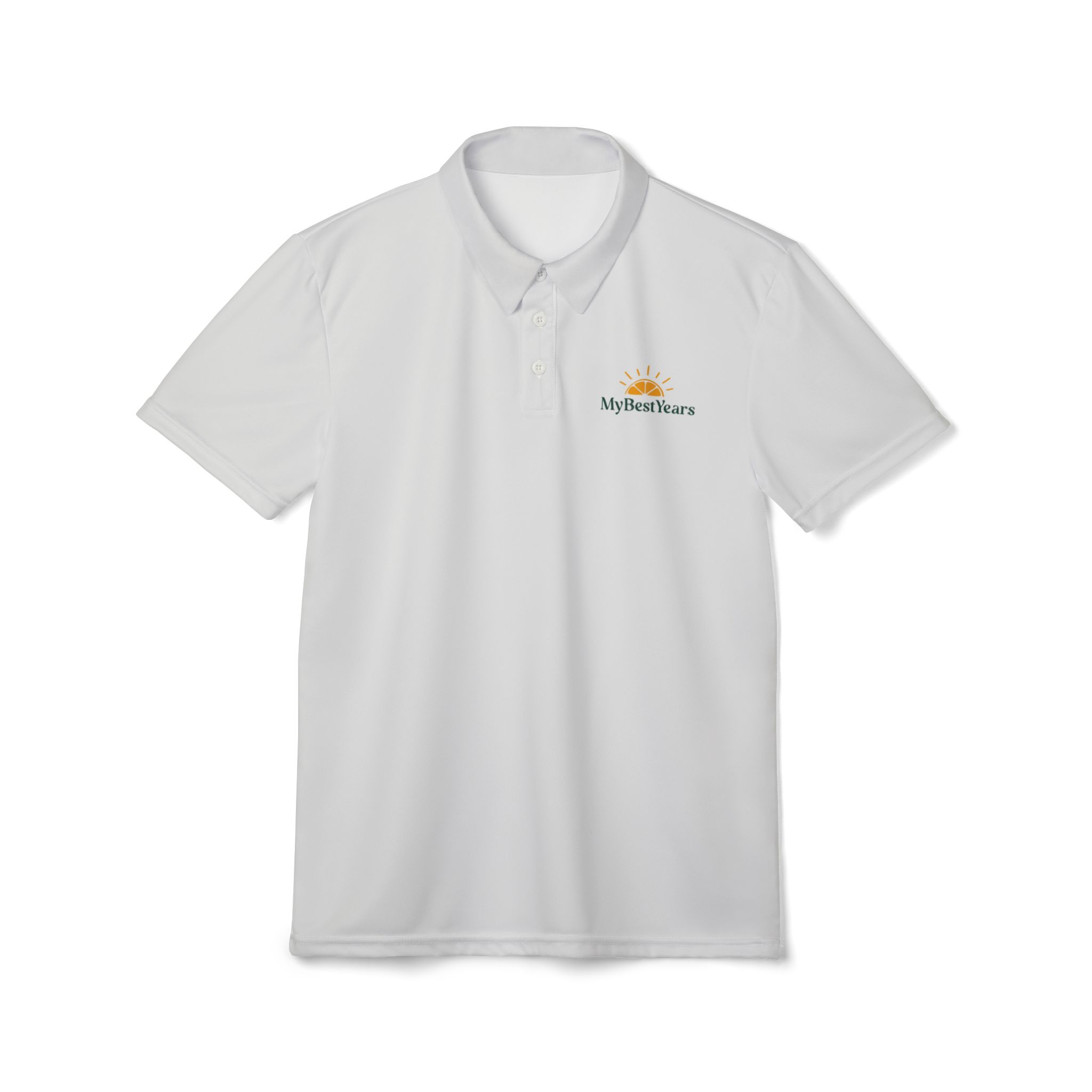 My Best Years Sunrise Logo 2 Embroidered Polo, Off White