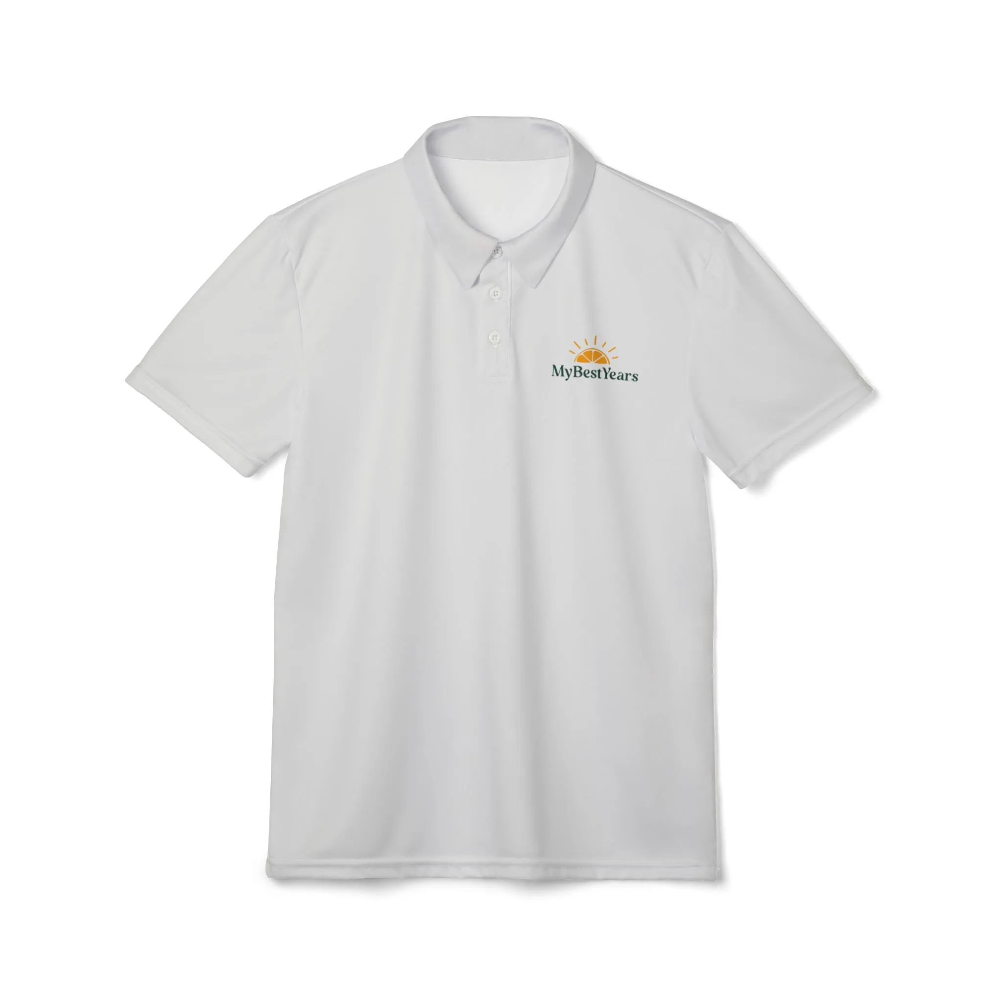 My Best Years Sunrise Logo 2 Embroidered Polo, Off White