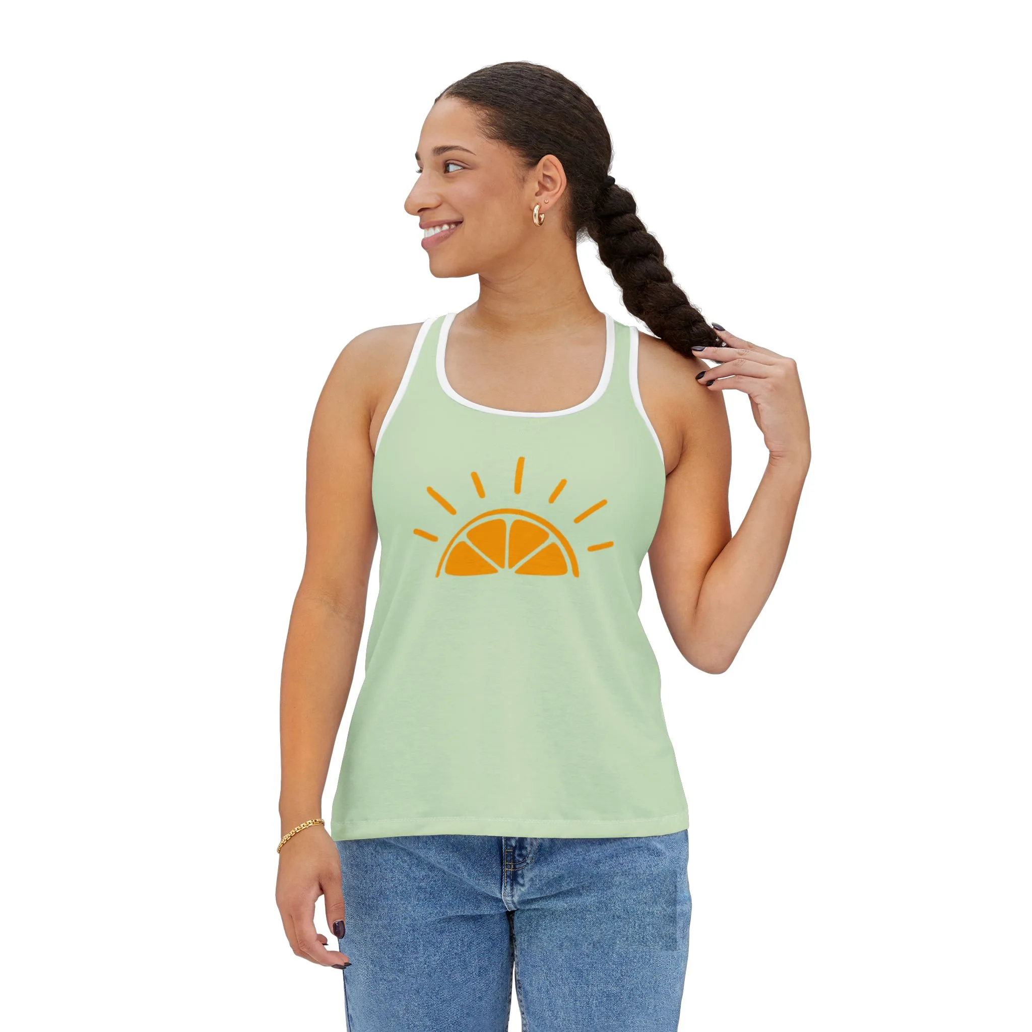 My Best Years Sunrise Logo Women's Tank Top, Light Green - Image 3