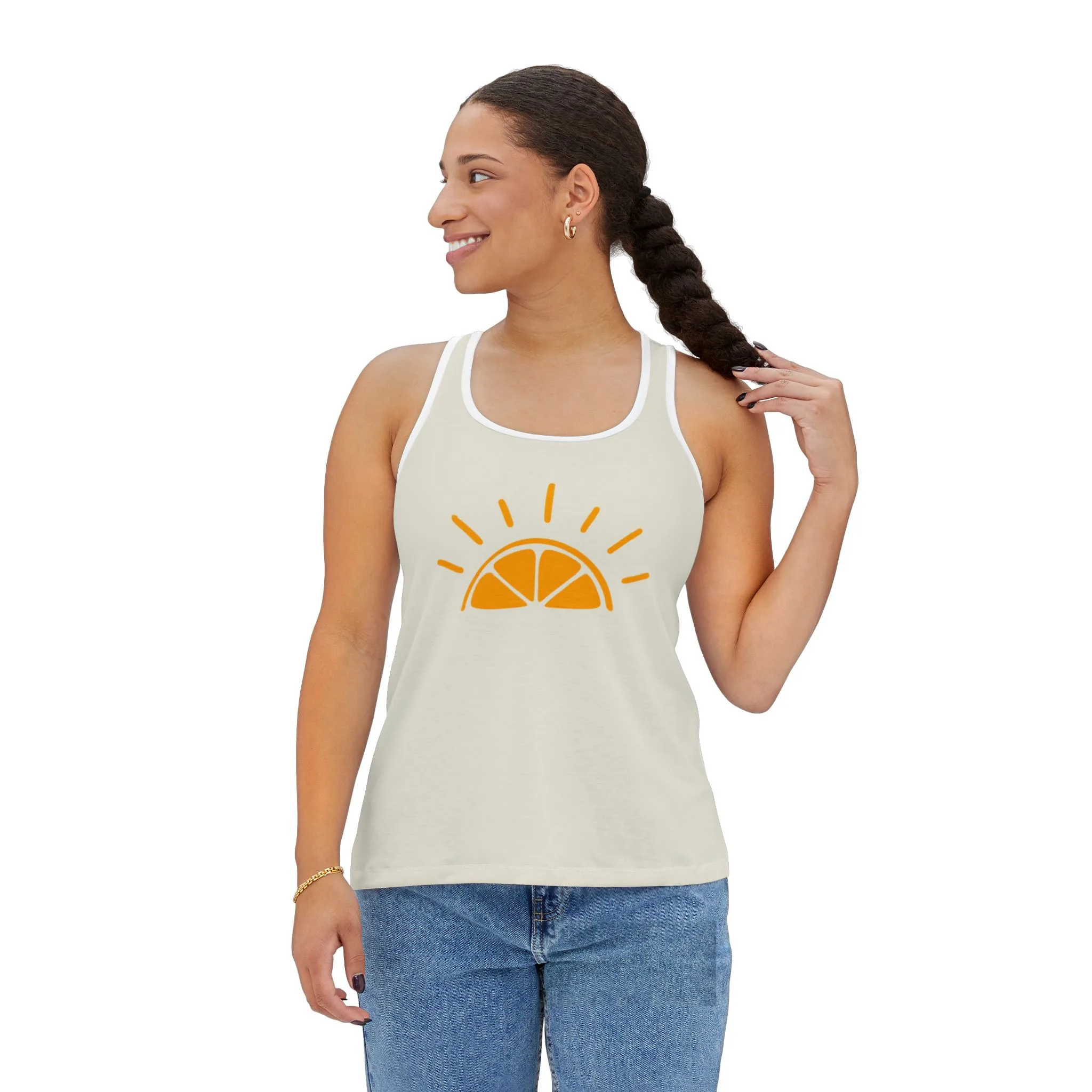 My Best Years Sunrise Logo Women's Tank Top, Beige - Image 3