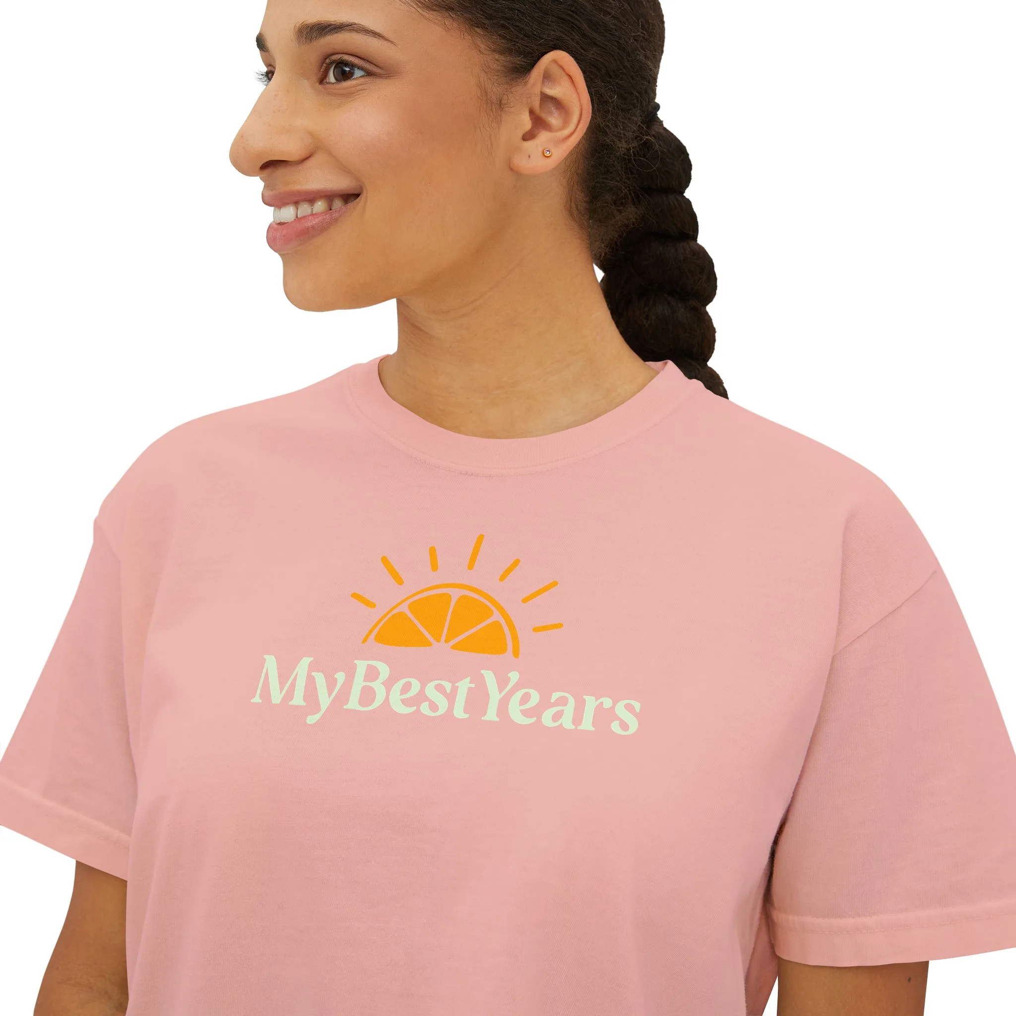 My Best Years Sunrise Logo graphic tee | Boxy Crop Shirt - Image 17