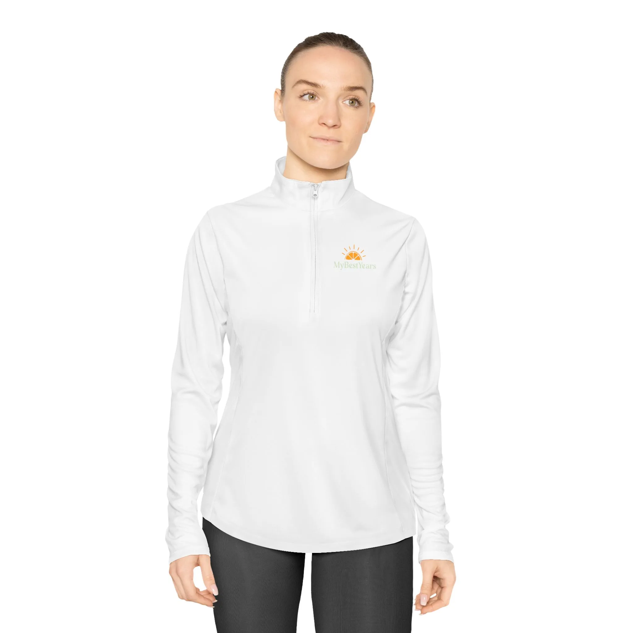 My Best Years Embroidered Sunrise Logo Women's Quarter-Zip Pullover - Image 3