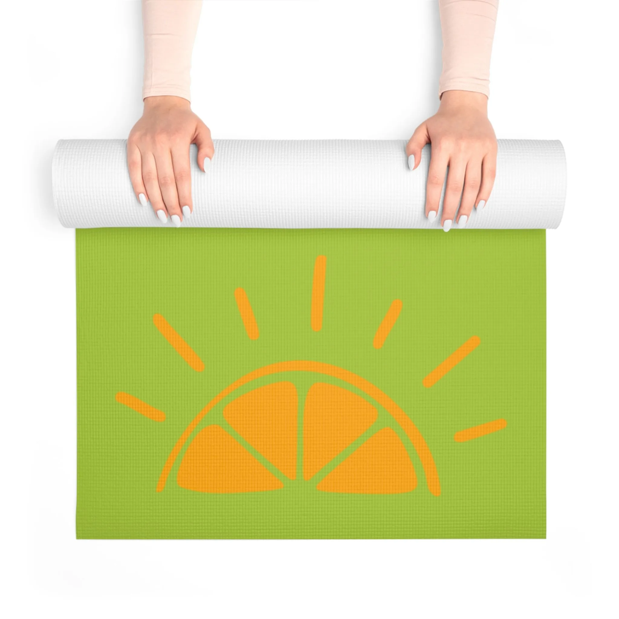 My Best Years Sunrise Logo Foam Exercise Mat, Green Non-Slip - Image 3