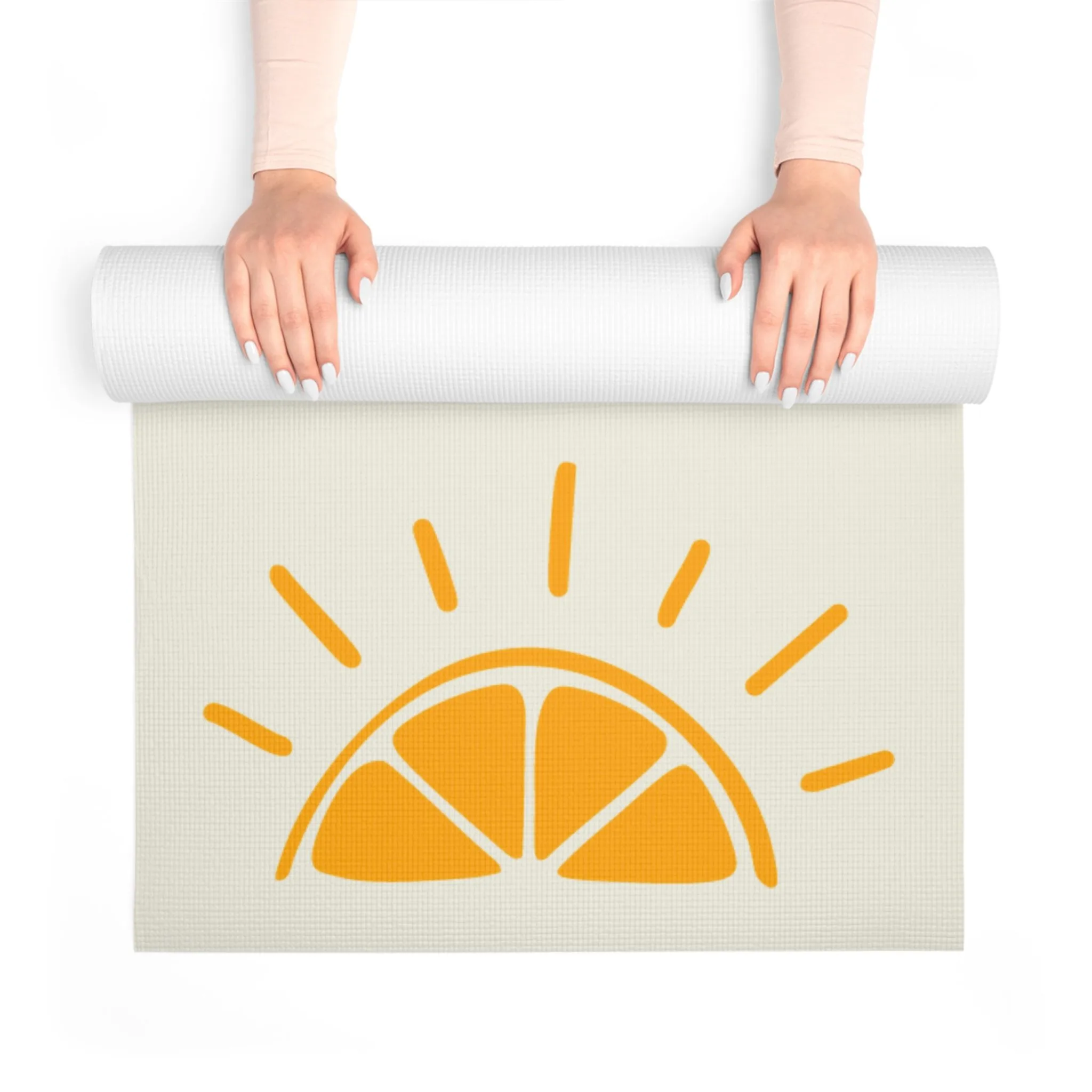 My Best Years Sunrise Logo Foam Exercise Mat, Beige, Non-Slip - Image 3