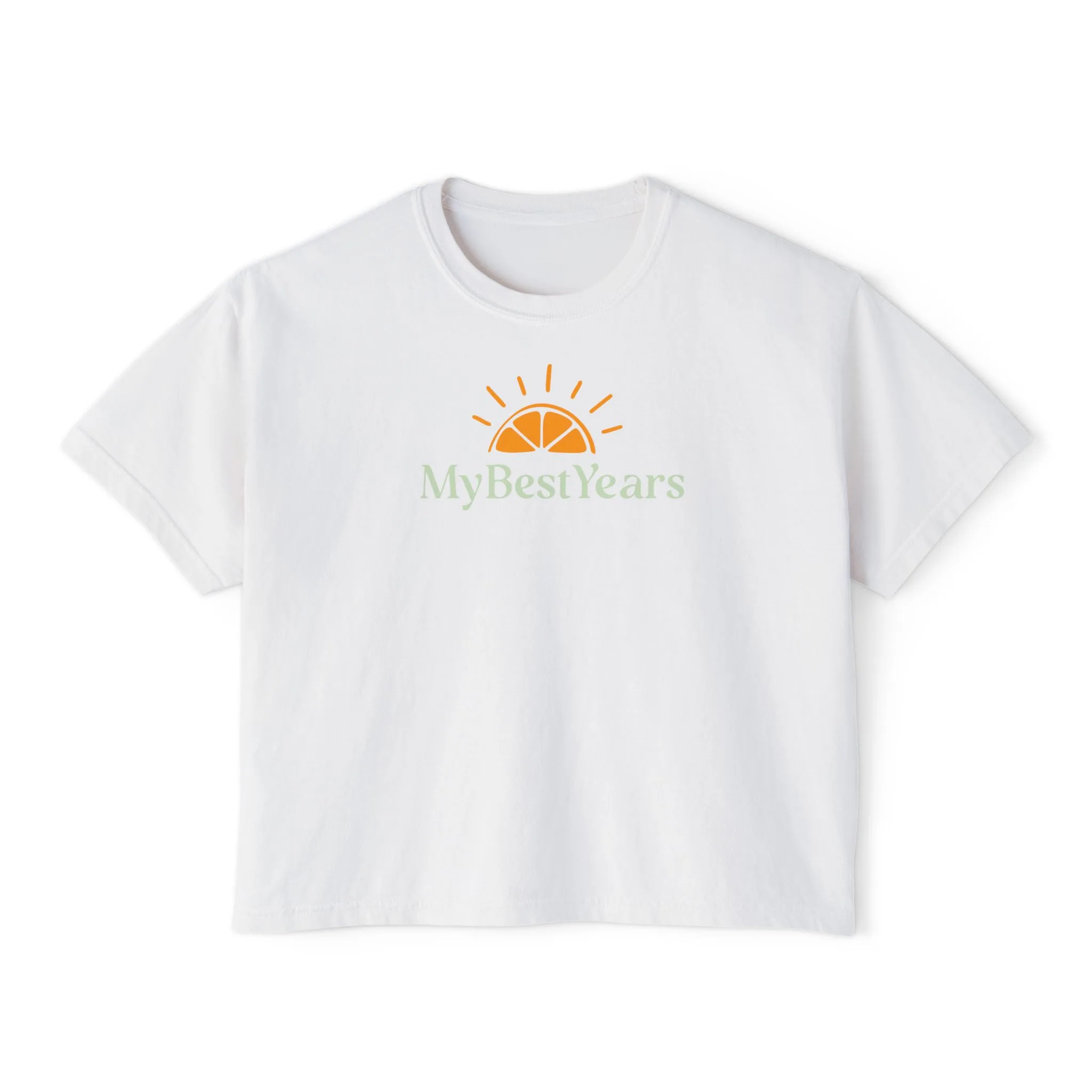 My Best Years Sunrise Logo graphic tee | Boxy Crop Shirt - Image 6