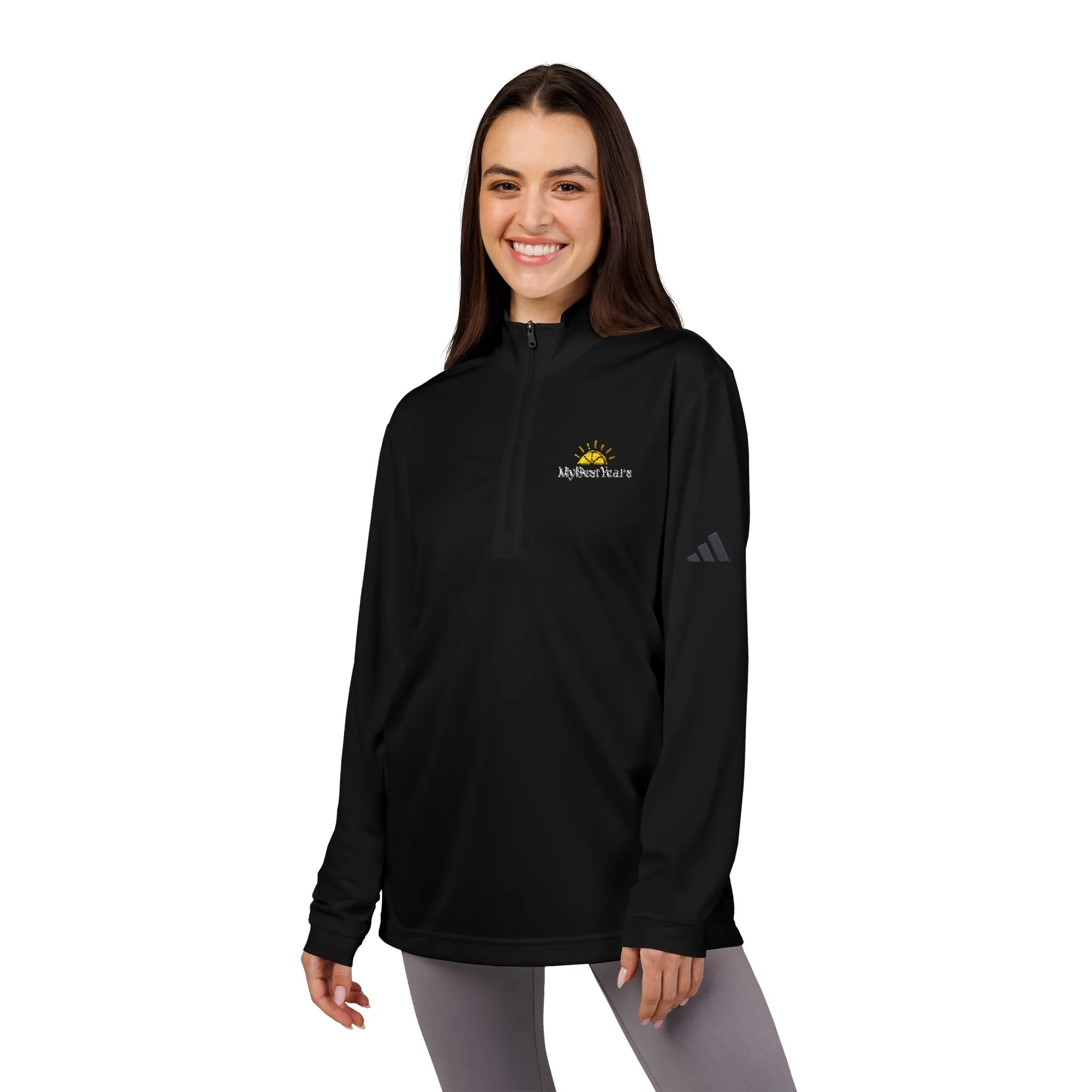 My Best Years Sunshine Logo Adidas Quarter-Zip Pullover | Embroidered Chest Design - Image 15