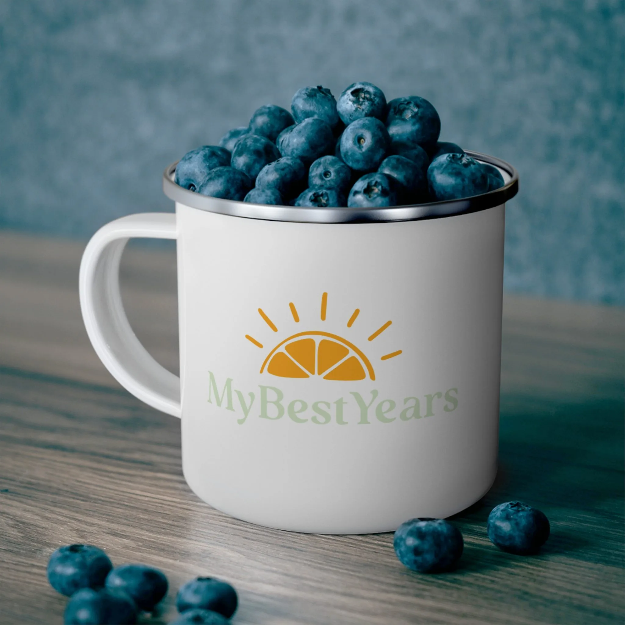My Best Years Sunrise Logo Enamel Camping Mug - Image 4