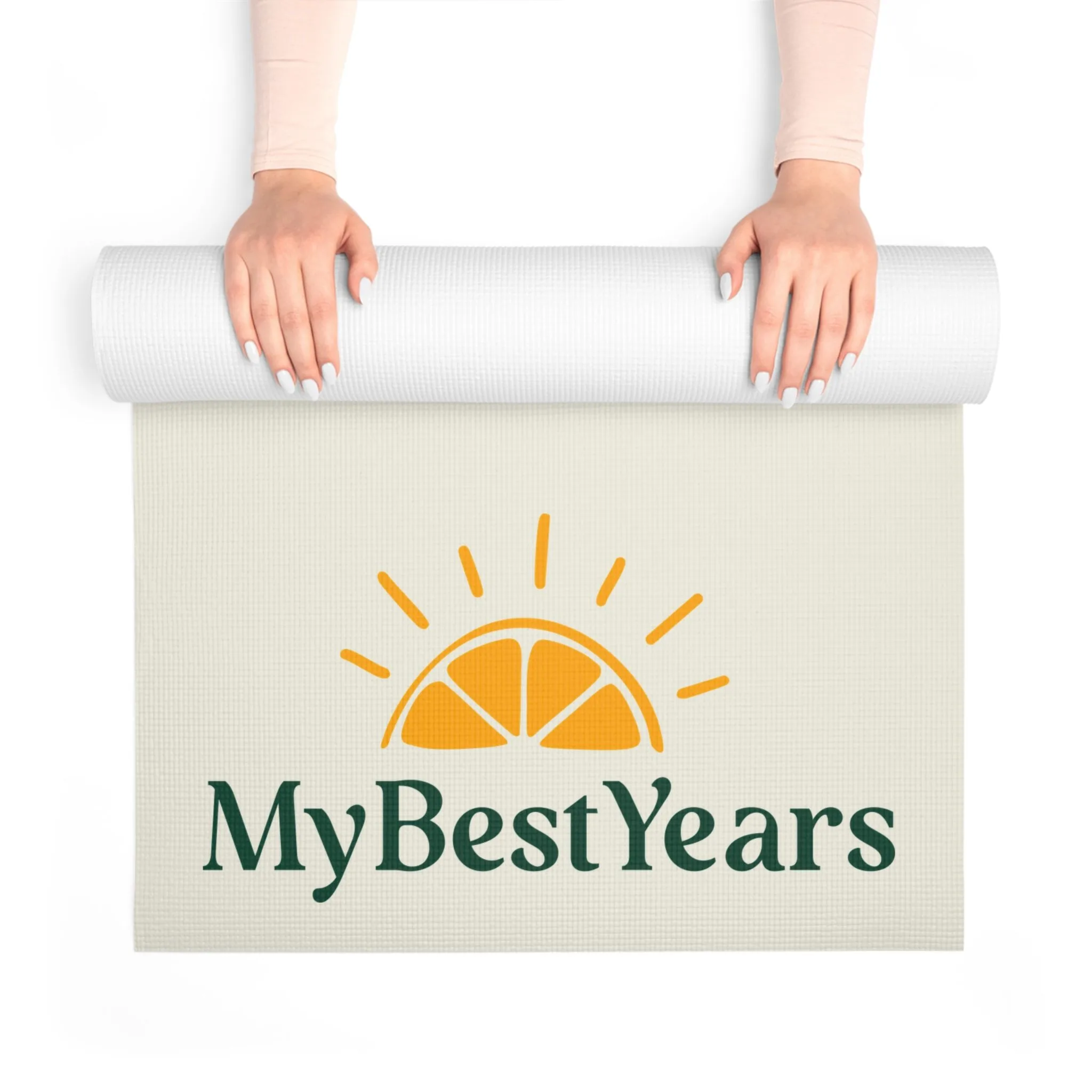 My Best Years Foam Exercise Mat, Beige, Non-Slip - Image 3