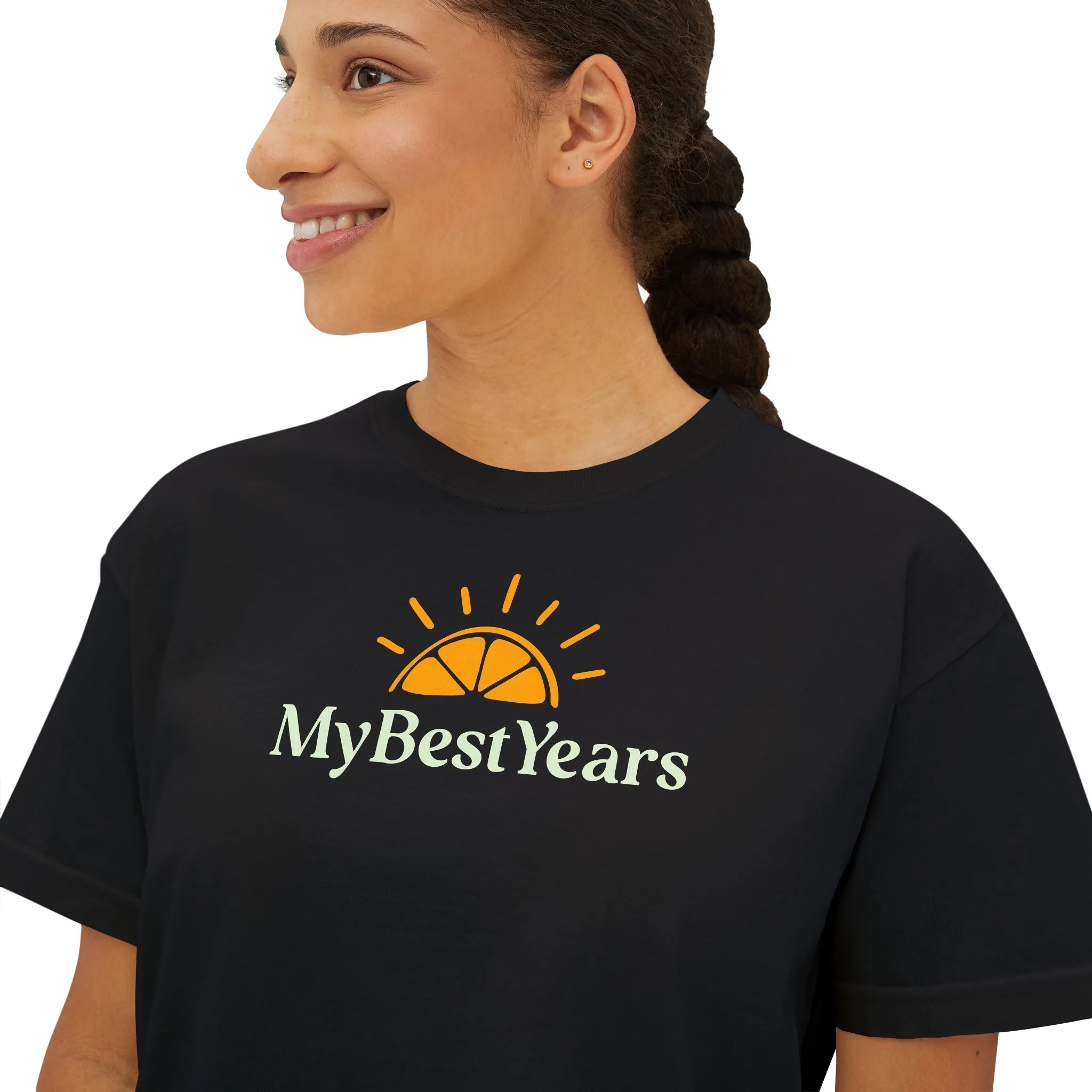 My Best Years Sunrise Logo graphic tee | Boxy Crop Shirt - Image 2