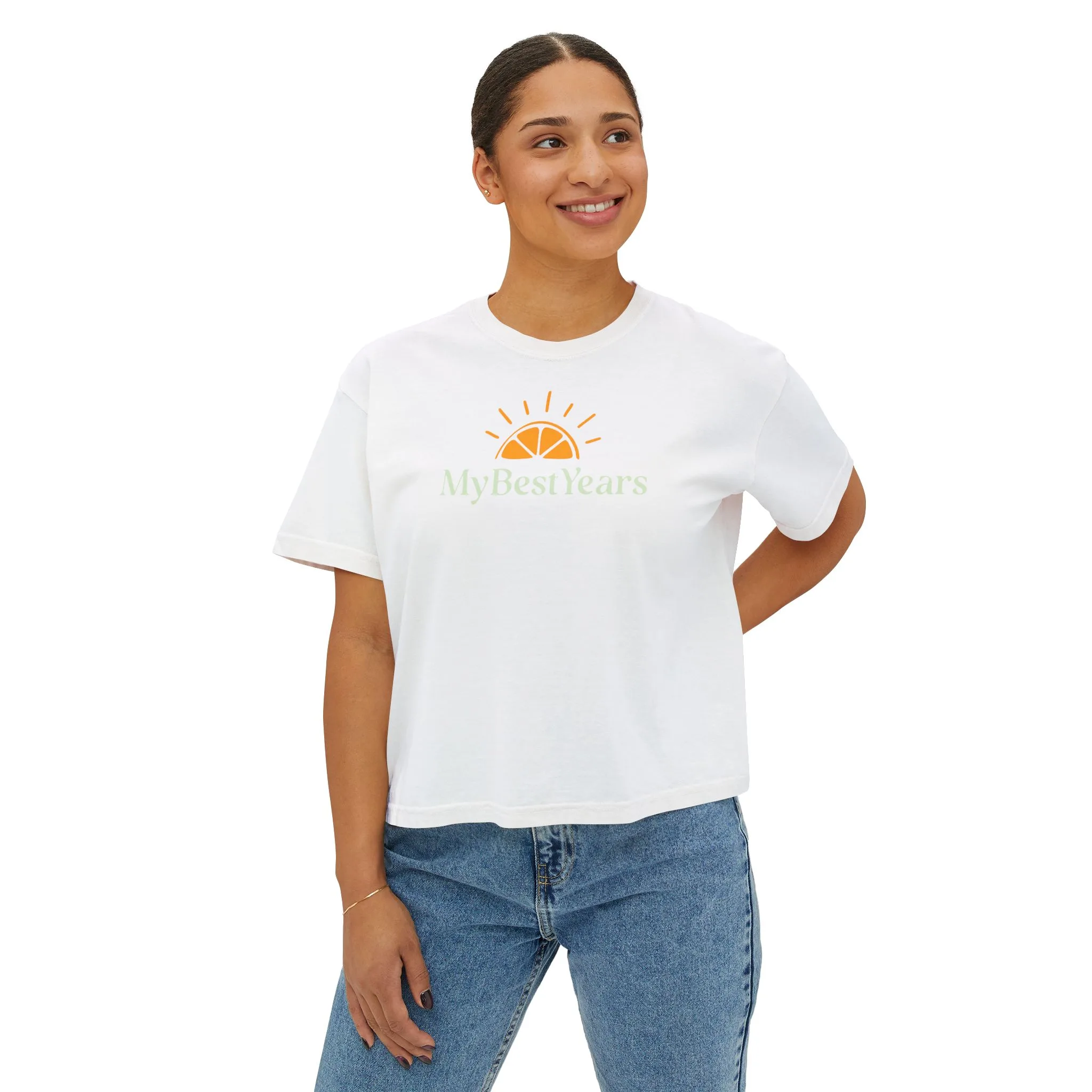 My Best Years Sunrise Logo graphic tee | Boxy Crop Shirt - Image 8