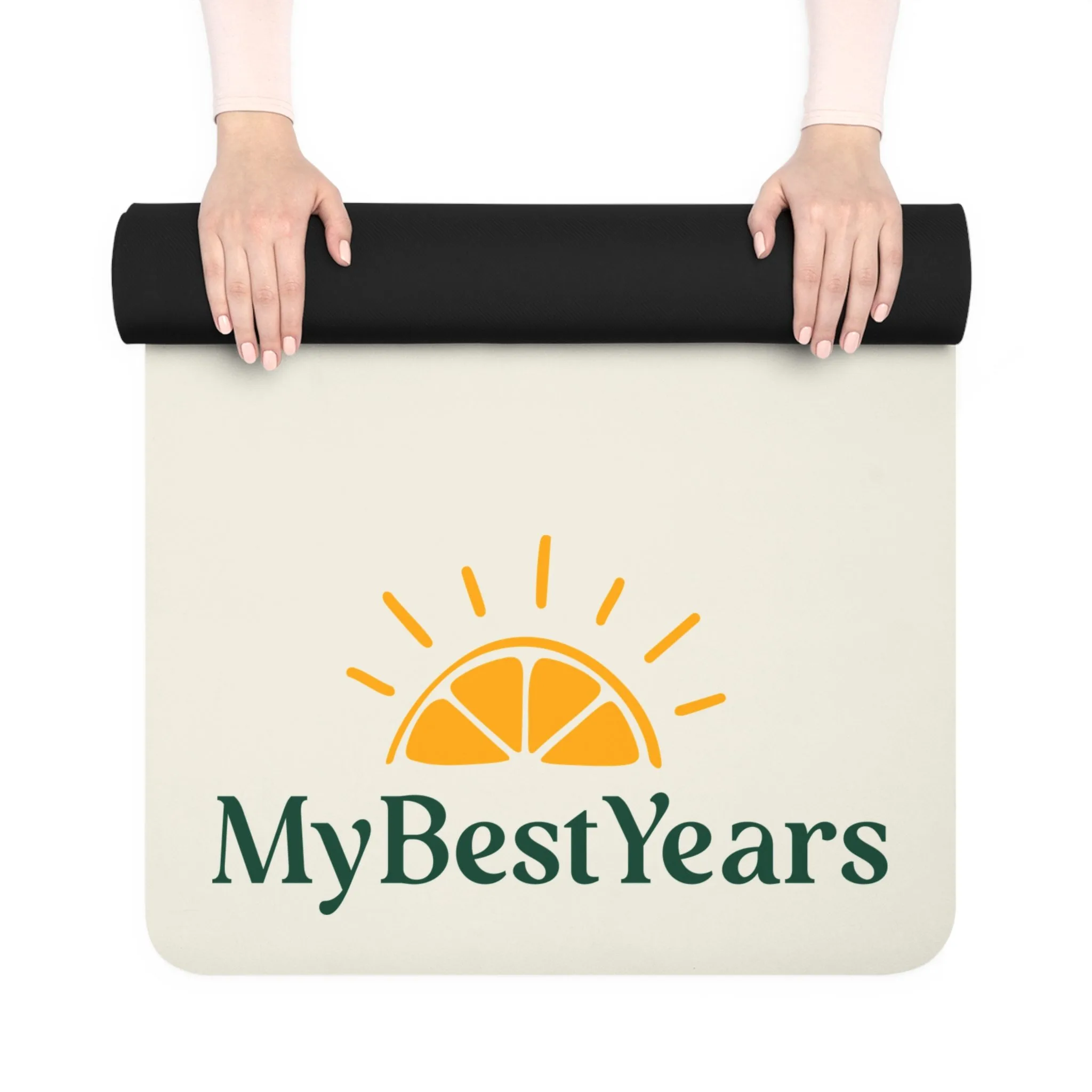 My Best Years Rubber Exercise Mat, Beige, Non-Slip - Image 3