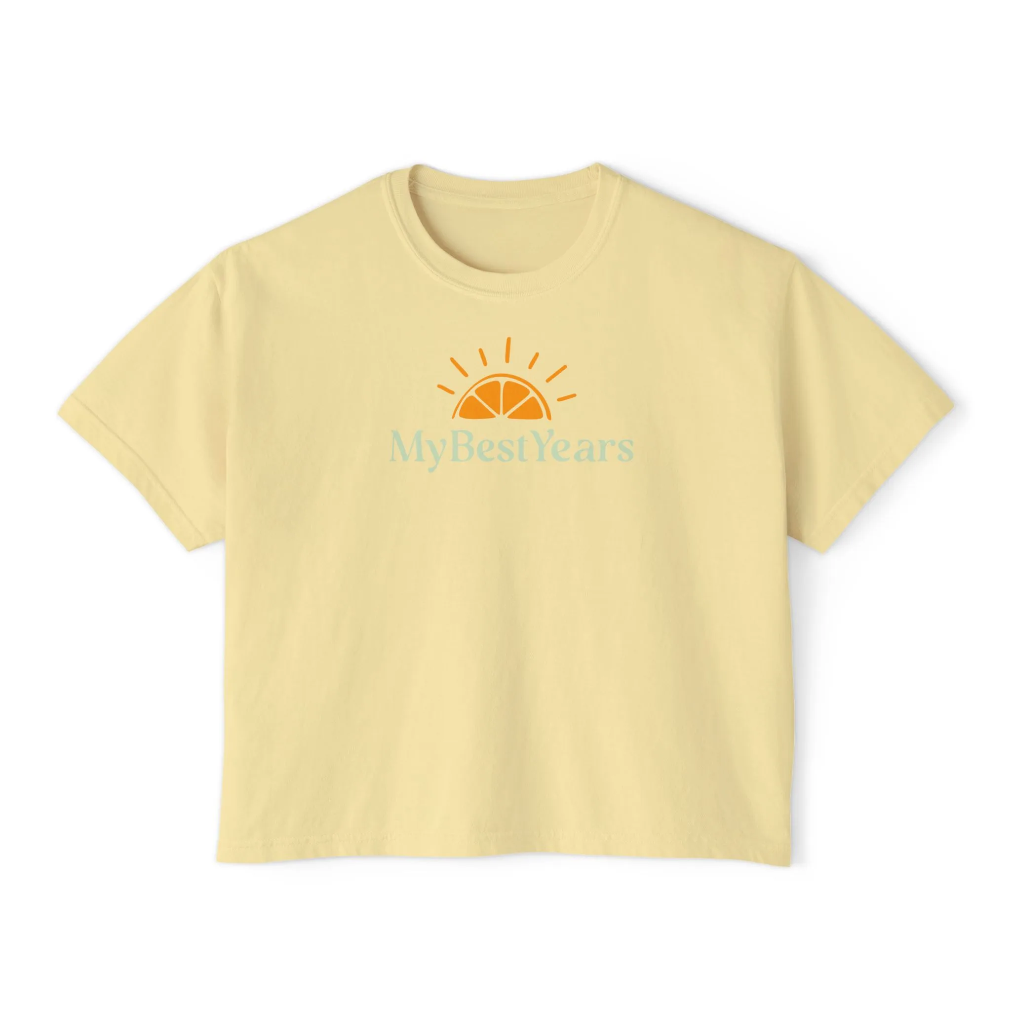 My Best Years Sunrise Logo graphic tee | Boxy Crop Shirt - Image 21