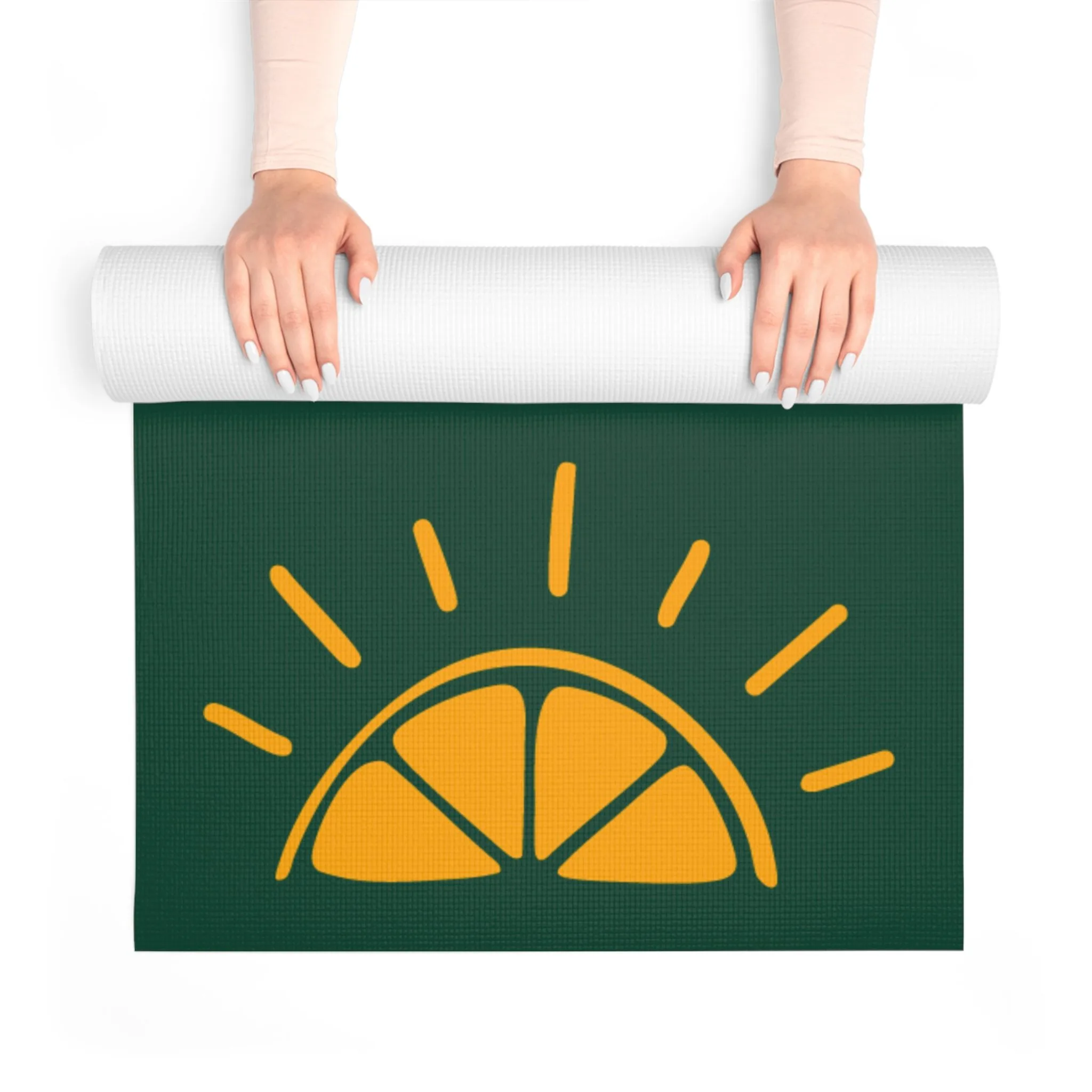 My Best Years Sunrise Logo Foam Exercise Mat, Dark Green, Non-Slip - Image 3