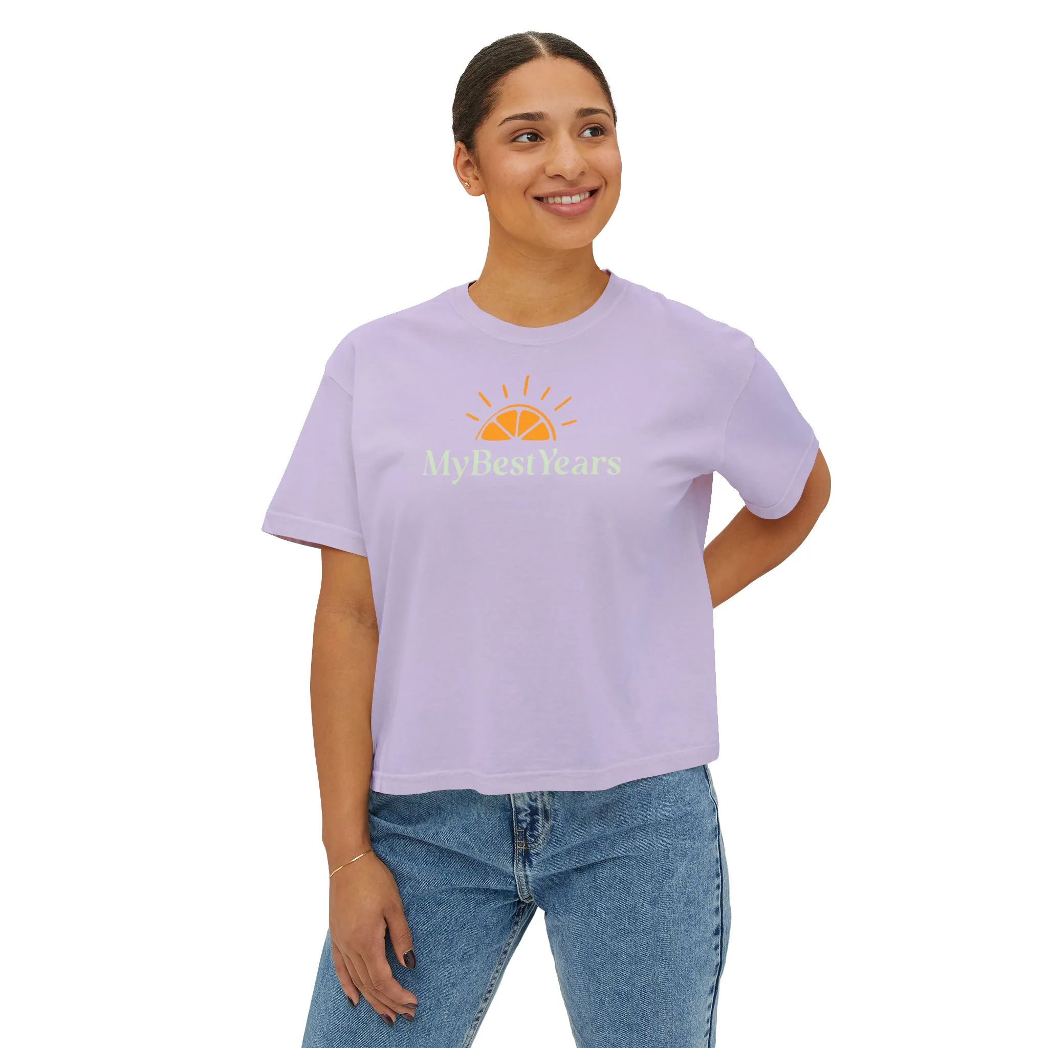 My Best Years Sunrise Logo graphic tee | Boxy Crop Shirt - Image 38
