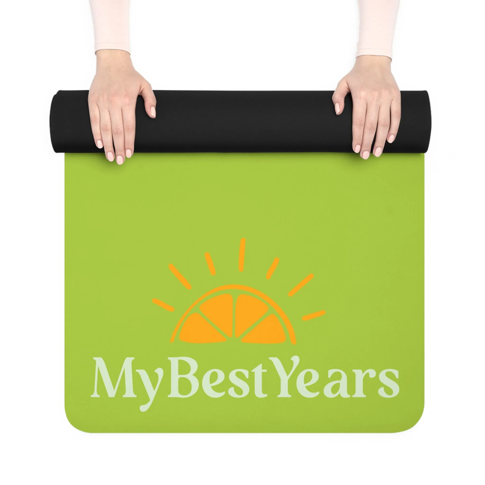 My Best Years Rubber Exercise Mat, Green Non-Slip - Image 3