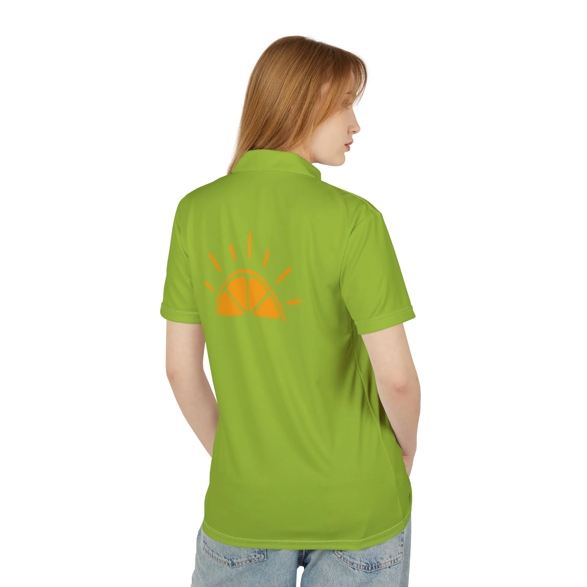 My Best Years Sunrise Logo 2 Embroidered Polo, Bright Green - Image 3