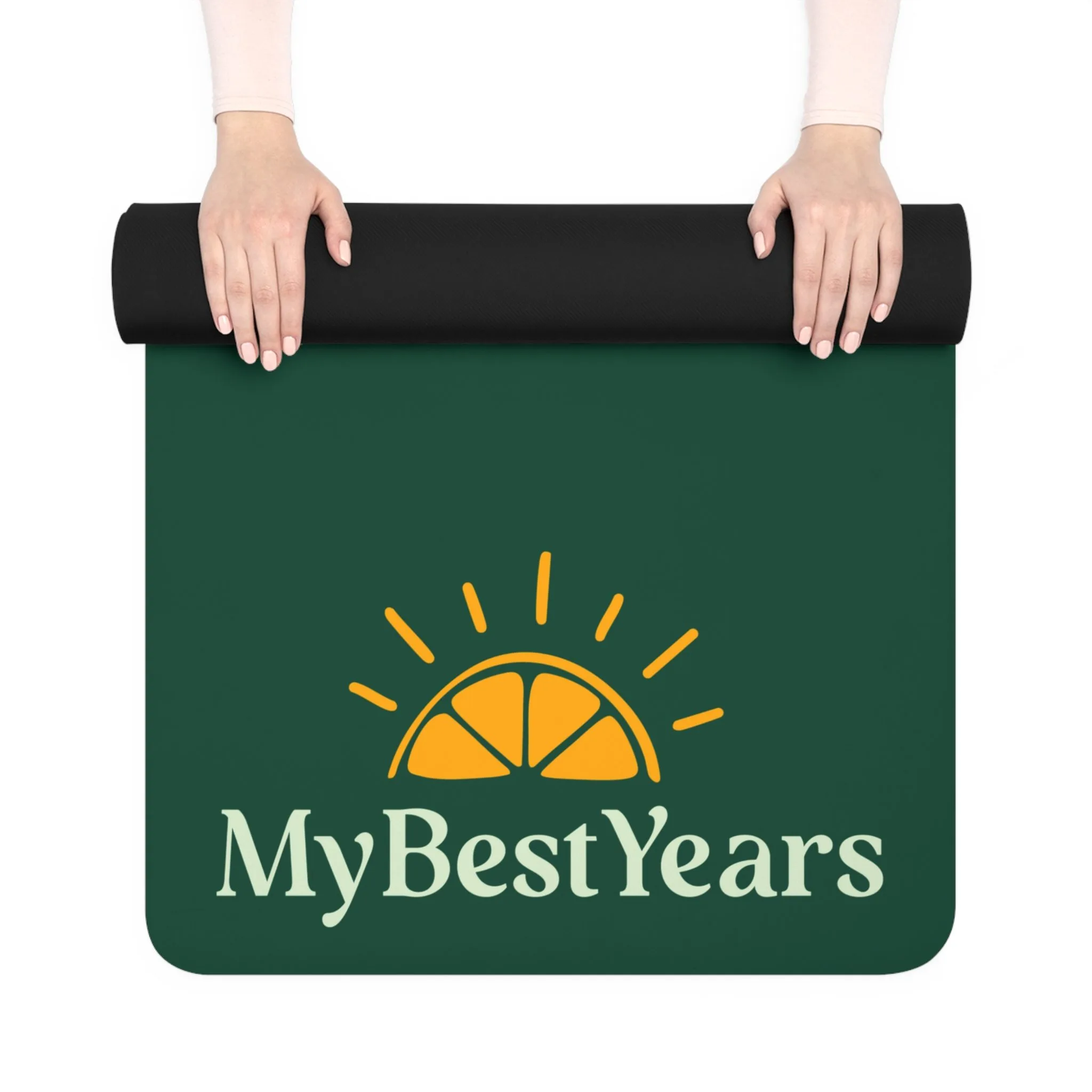 My Best Years Rubber Exercise Mat, Dark Green, Non-Slip - Image 3