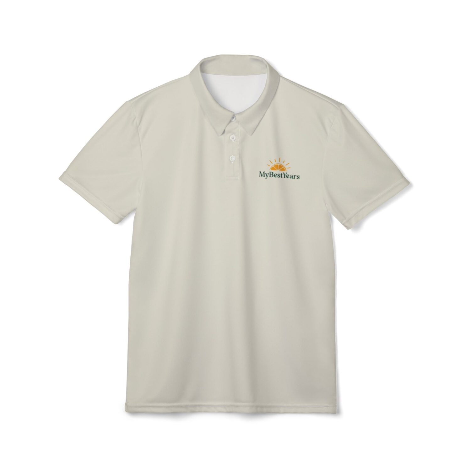 My Best Years Sunrise Logo Embroidered Polo, Beige