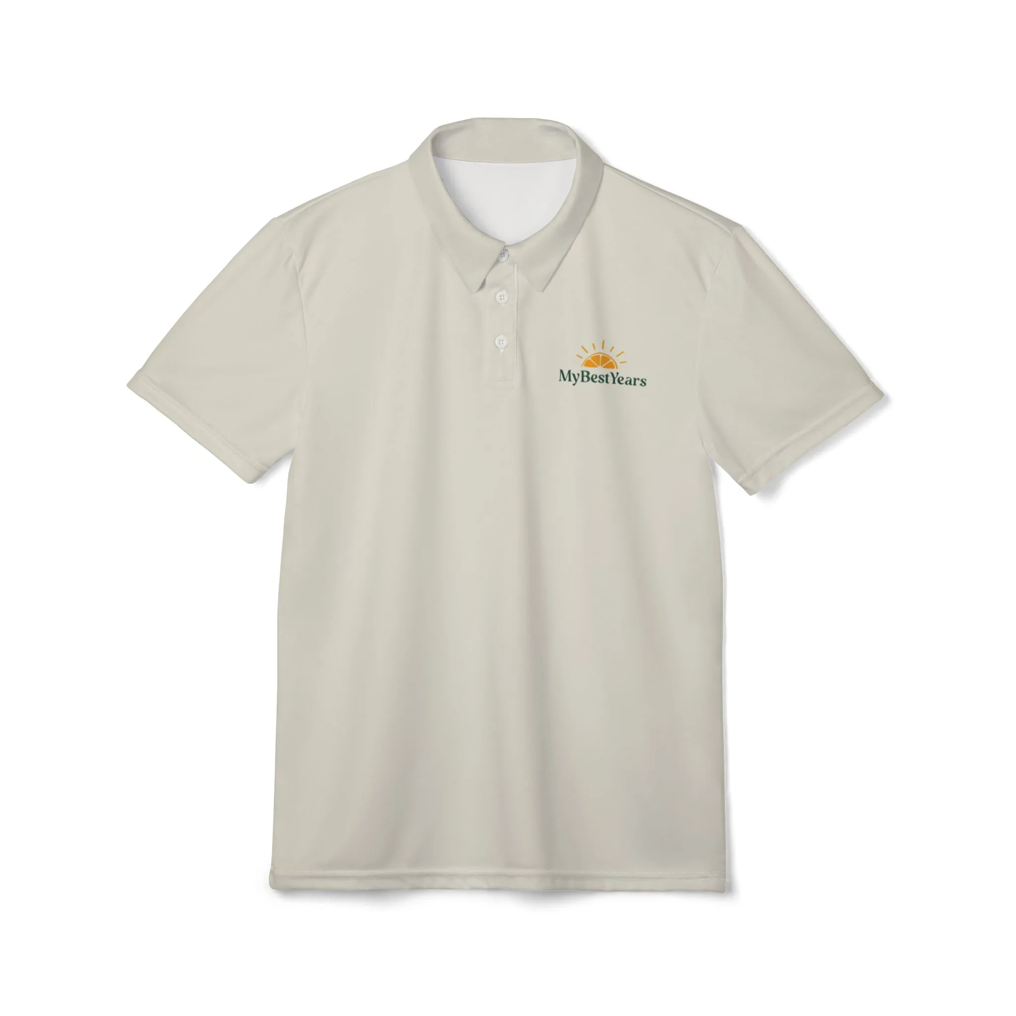 My Best Years Sunrise Logo Embroidered Polo, Beige