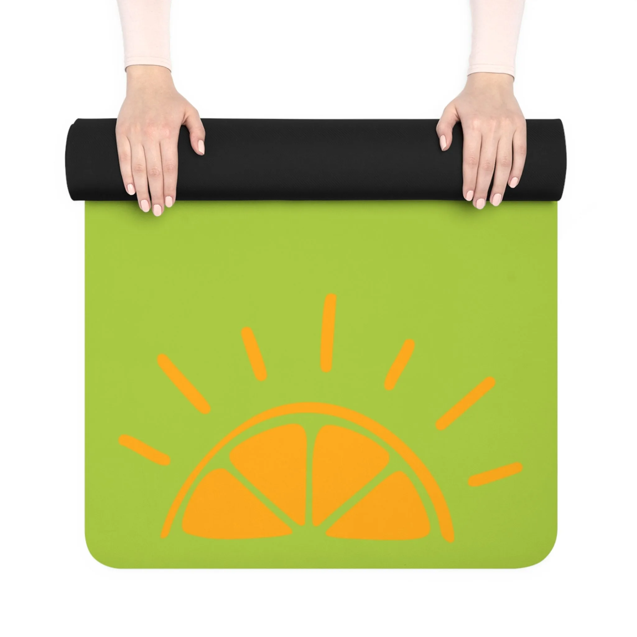 My Best Years Sunrise Logo Rubber Exercise Mat, Green Non-Slip - Image 3