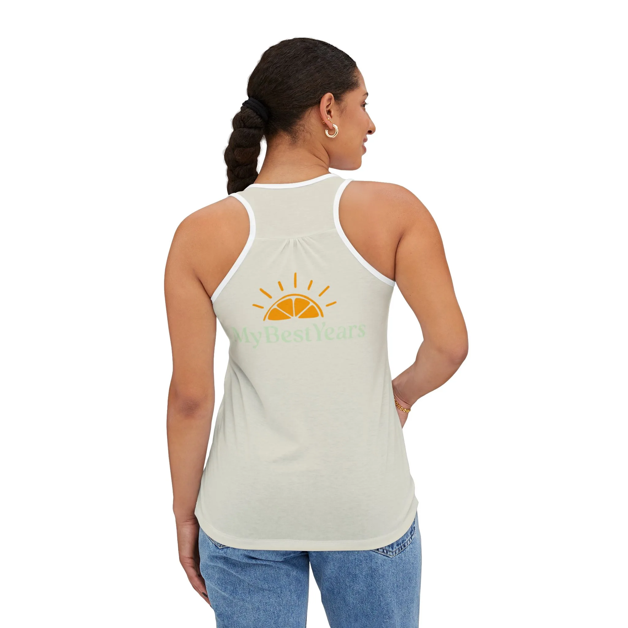 My Best Years Sunrise Logo Women's Tank Top, Beige - Image 4