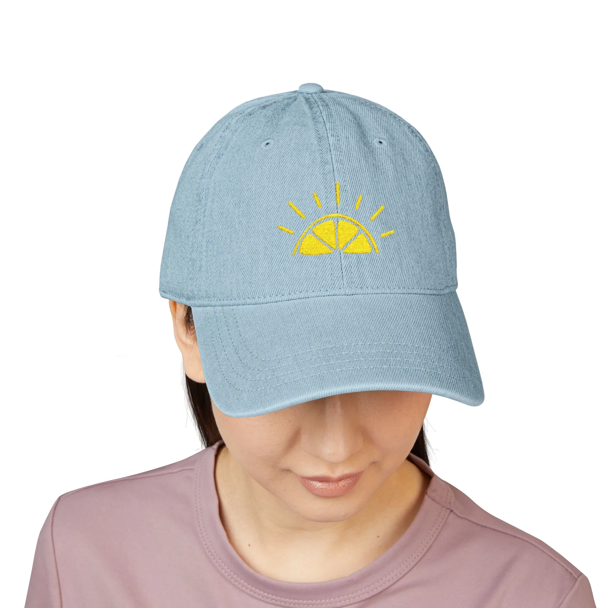 My Best Years unrise Logo Denim Hat | Embroidered Baseball Cap - Image 8
